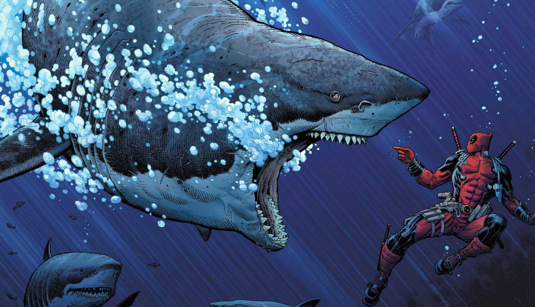 Deadpool vs. Shark wallpapers HD quality