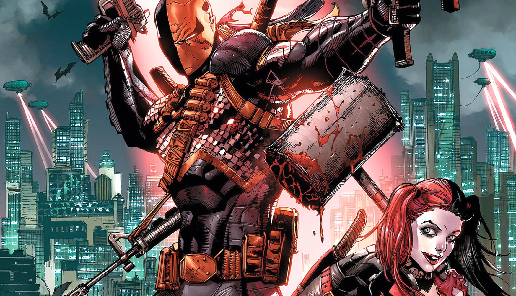 Deathstroke and Harley Quinn Comic wallpapers HD quality