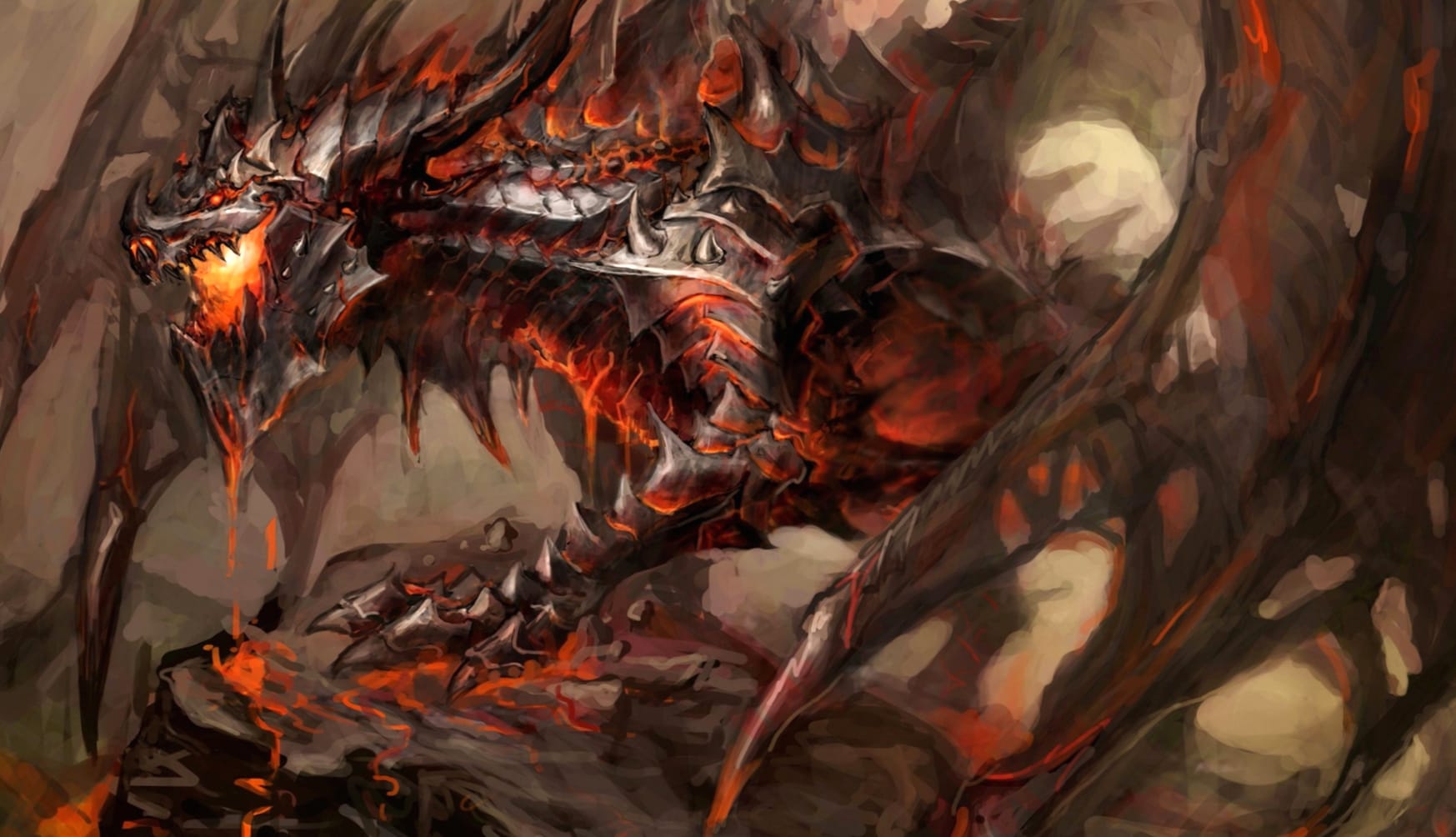 Deathwing (World Of Warcraft) Dragon Fantasy Dark Video Game World Of Warcraft wallpapers HD quality