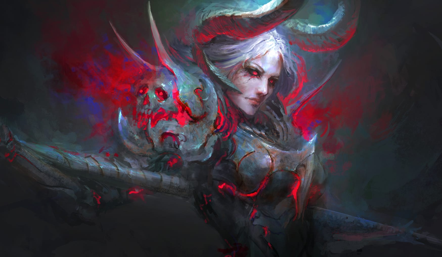 Demonic Warrior Goddess - HD Fantasy Wallpaper wallpapers HD quality