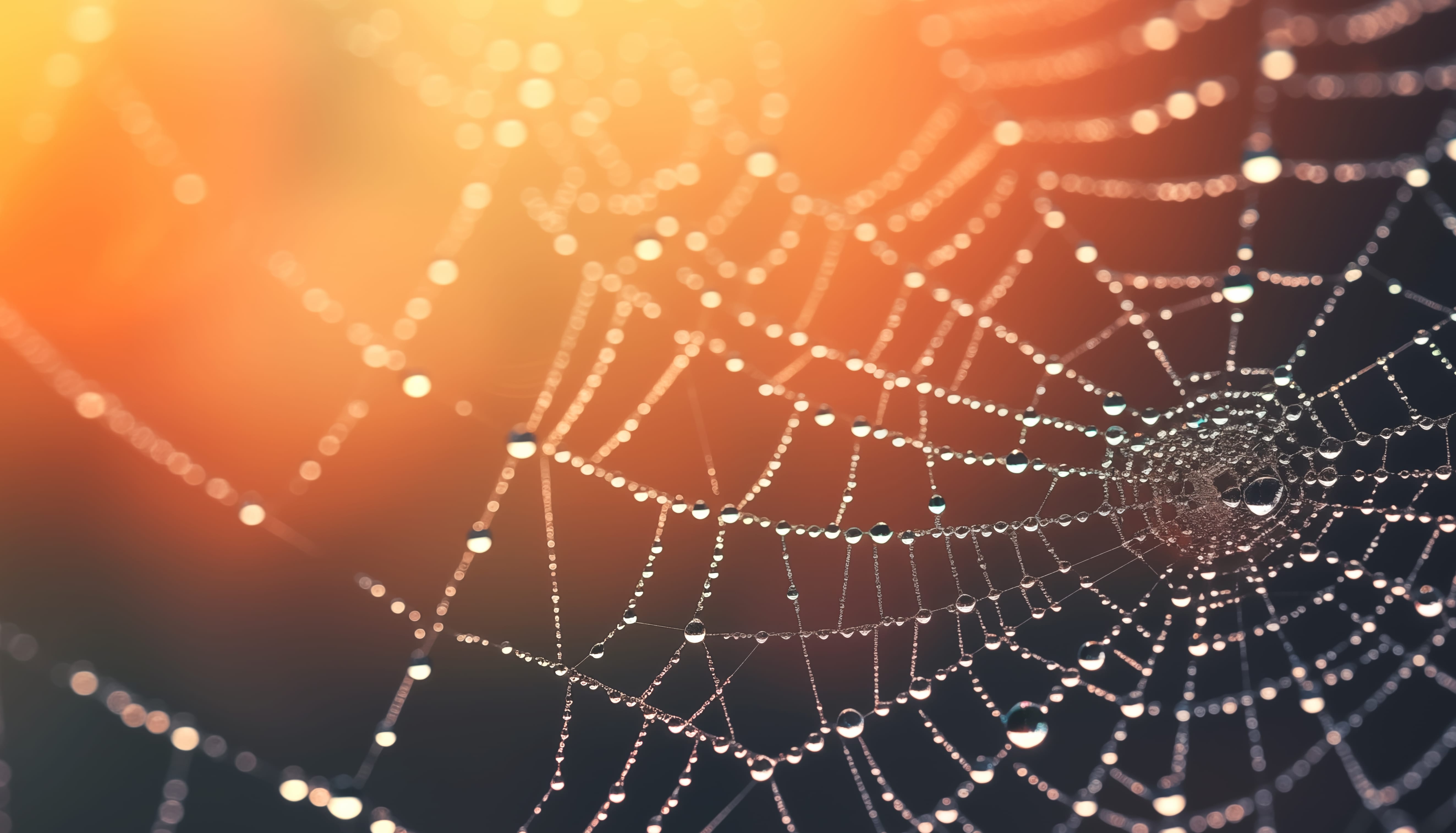 Dew-Kissed Spider Web wallpapers HD quality