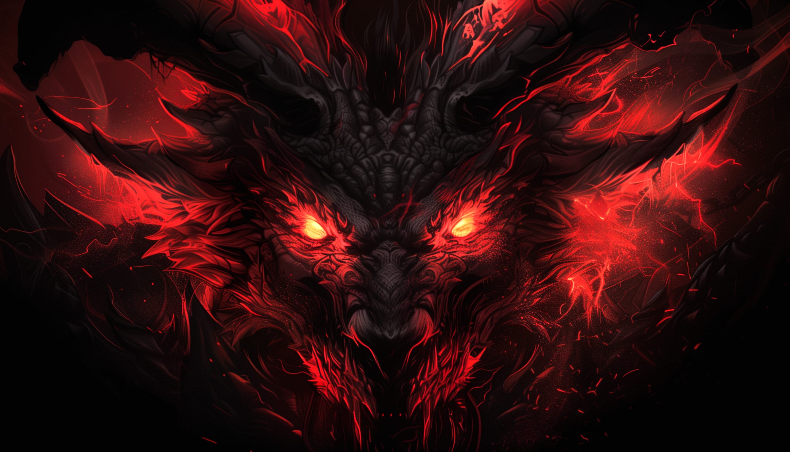 Diablo-Inspired Fiery Monster Fantasy at 320 x 480 iPhone size wallpapers HD quality