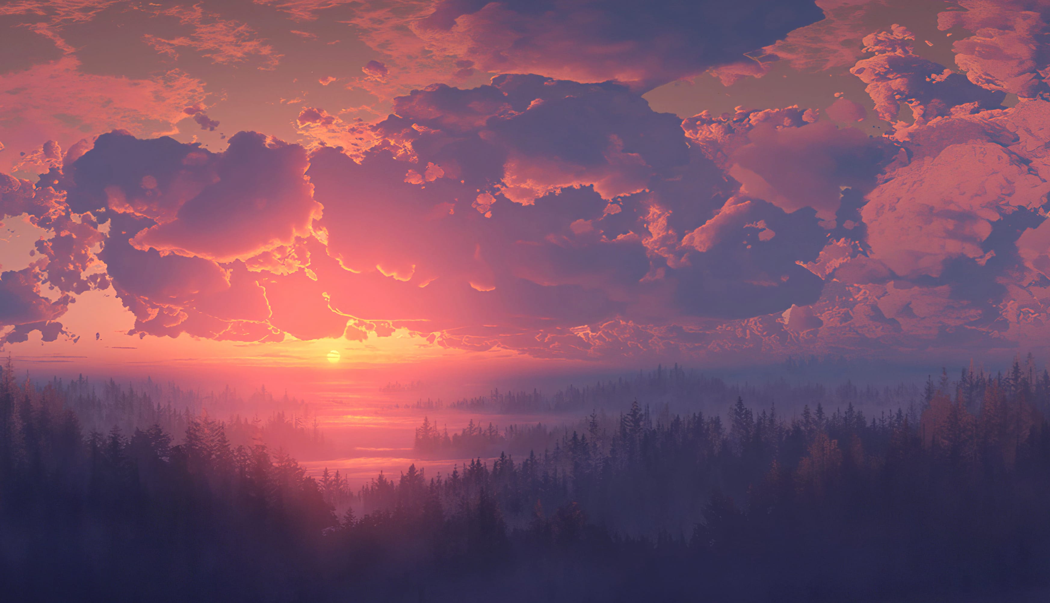 Digital Artistic Landscape Sunset Cloud wallpapers HD quality