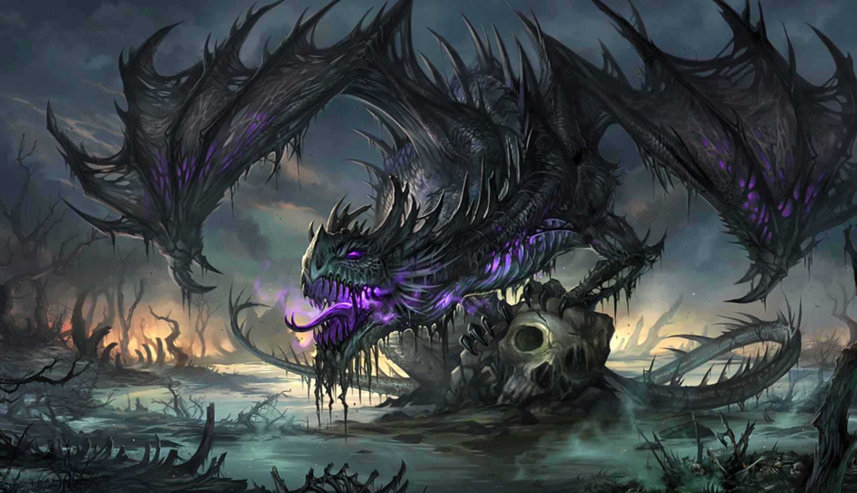 Dragon Skull Fantasy wallpapers HD quality