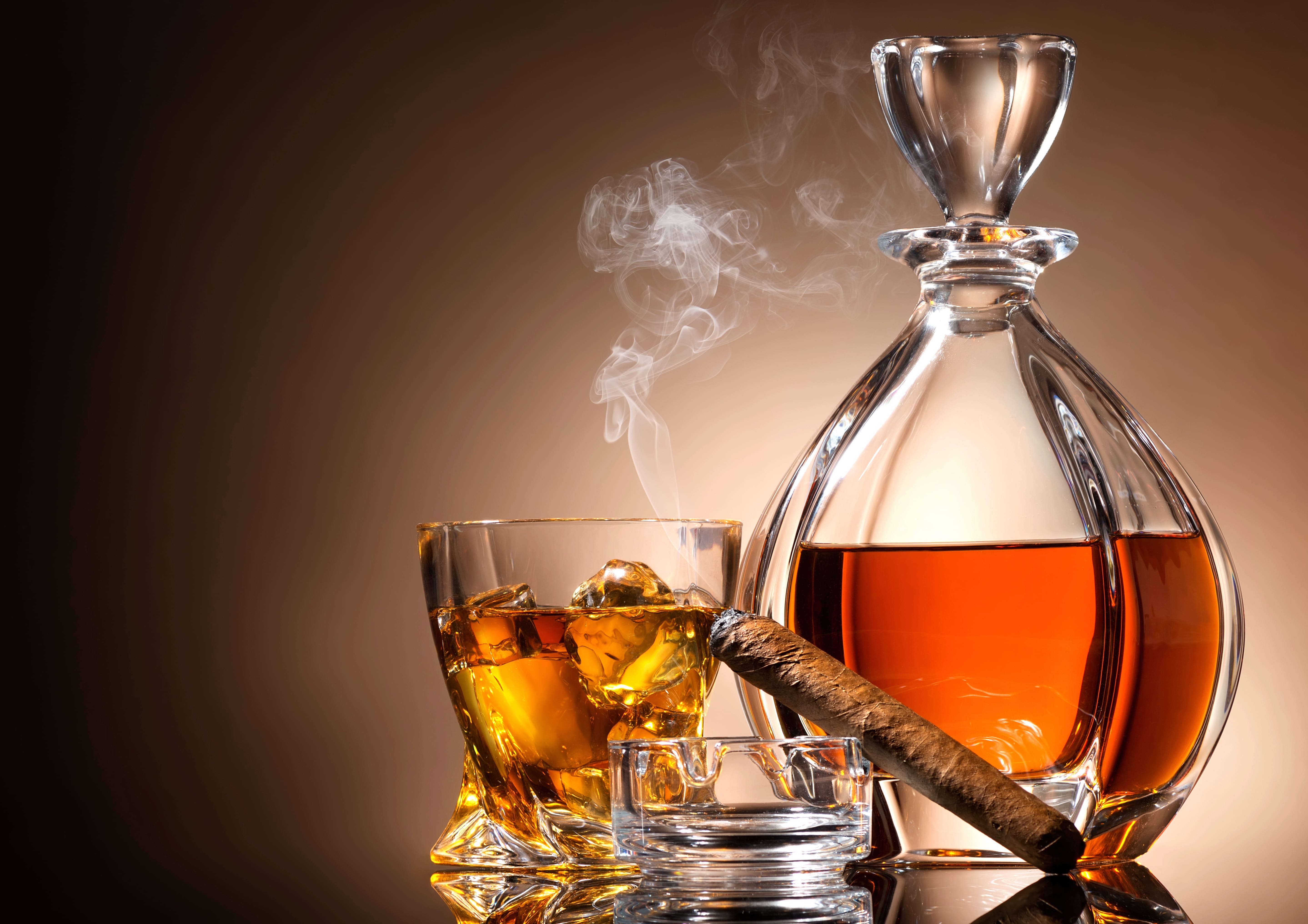 Drink Glass Cigar Alcohol Photography Still Life at 1024 x 1024 iPad size wallpapers HD quality