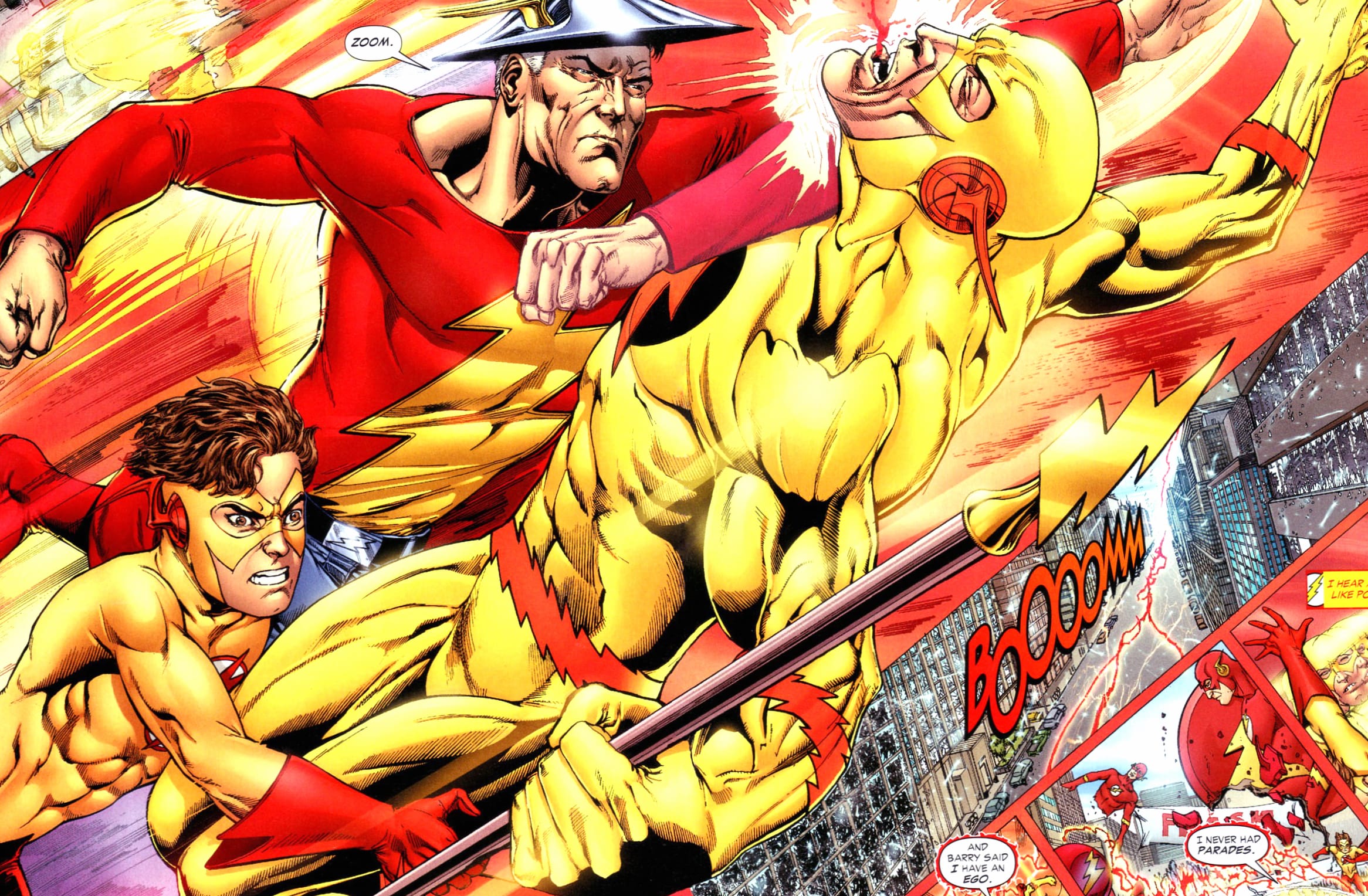 Dynamic DC Comics Bart Allen vs. Reverse-Flash wallpapers HD quality