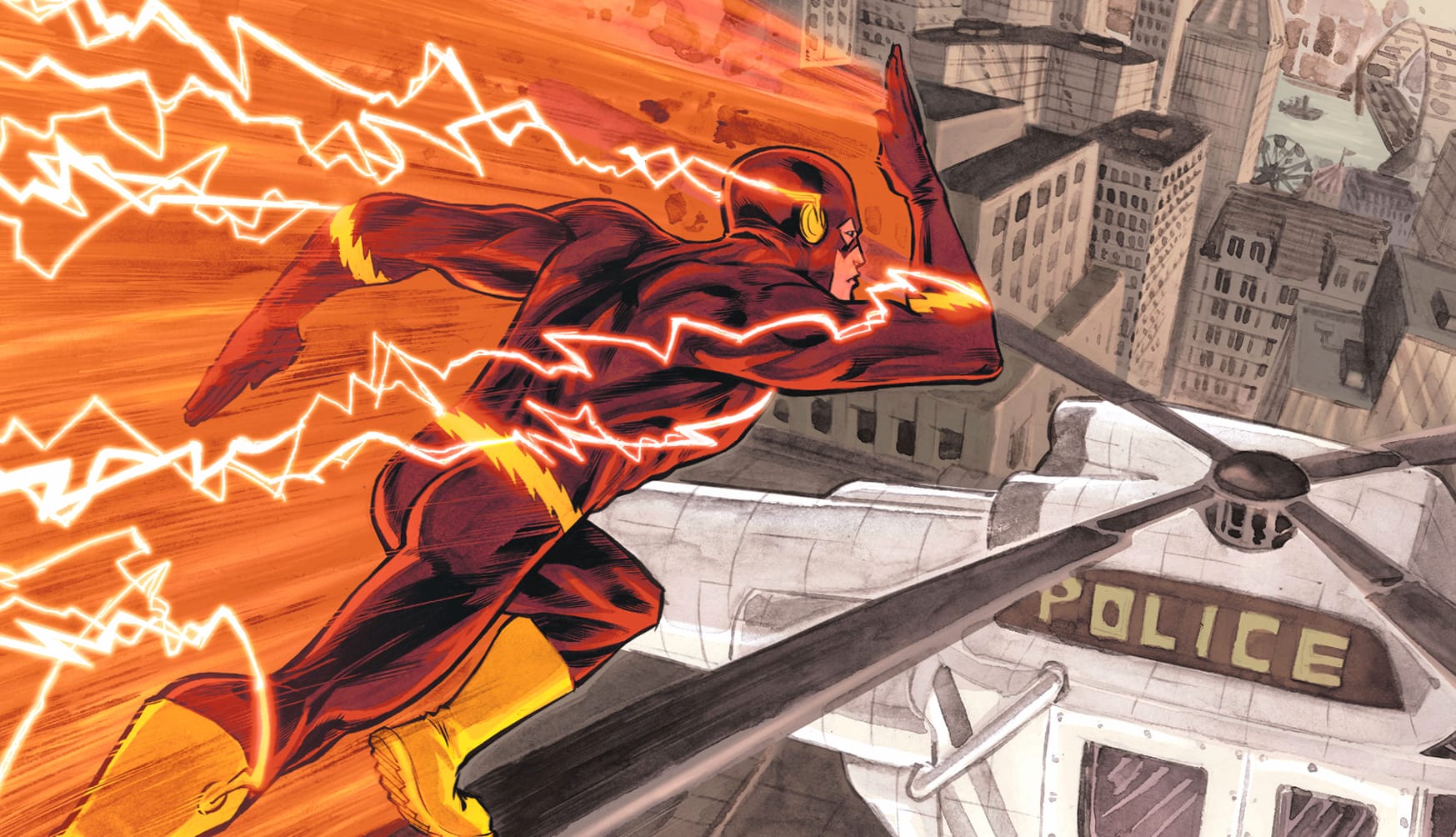 Dynamic Flash from the Comic Universe wallpapers HD quality