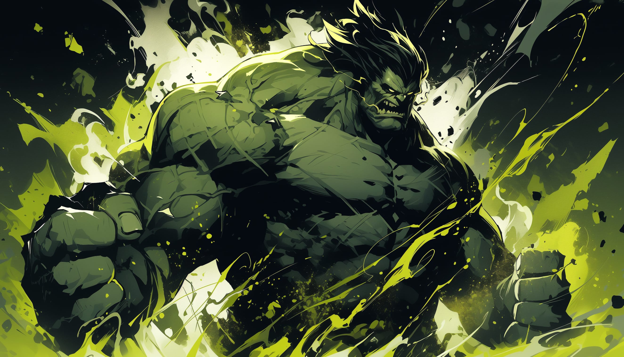 Dynamic Hulk - Green Fury Artwork wallpapers HD quality