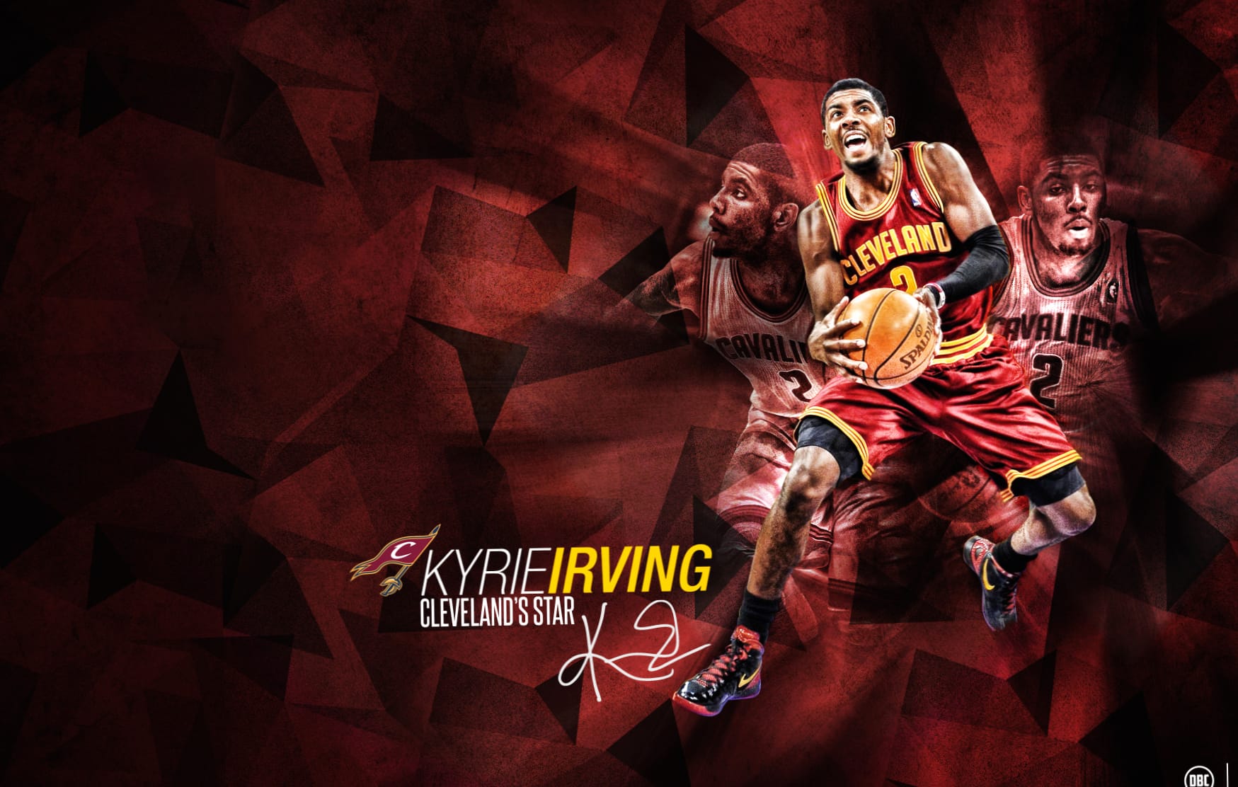 Dynamic Kyrie Irving - Basketball Action Background wallpapers HD quality