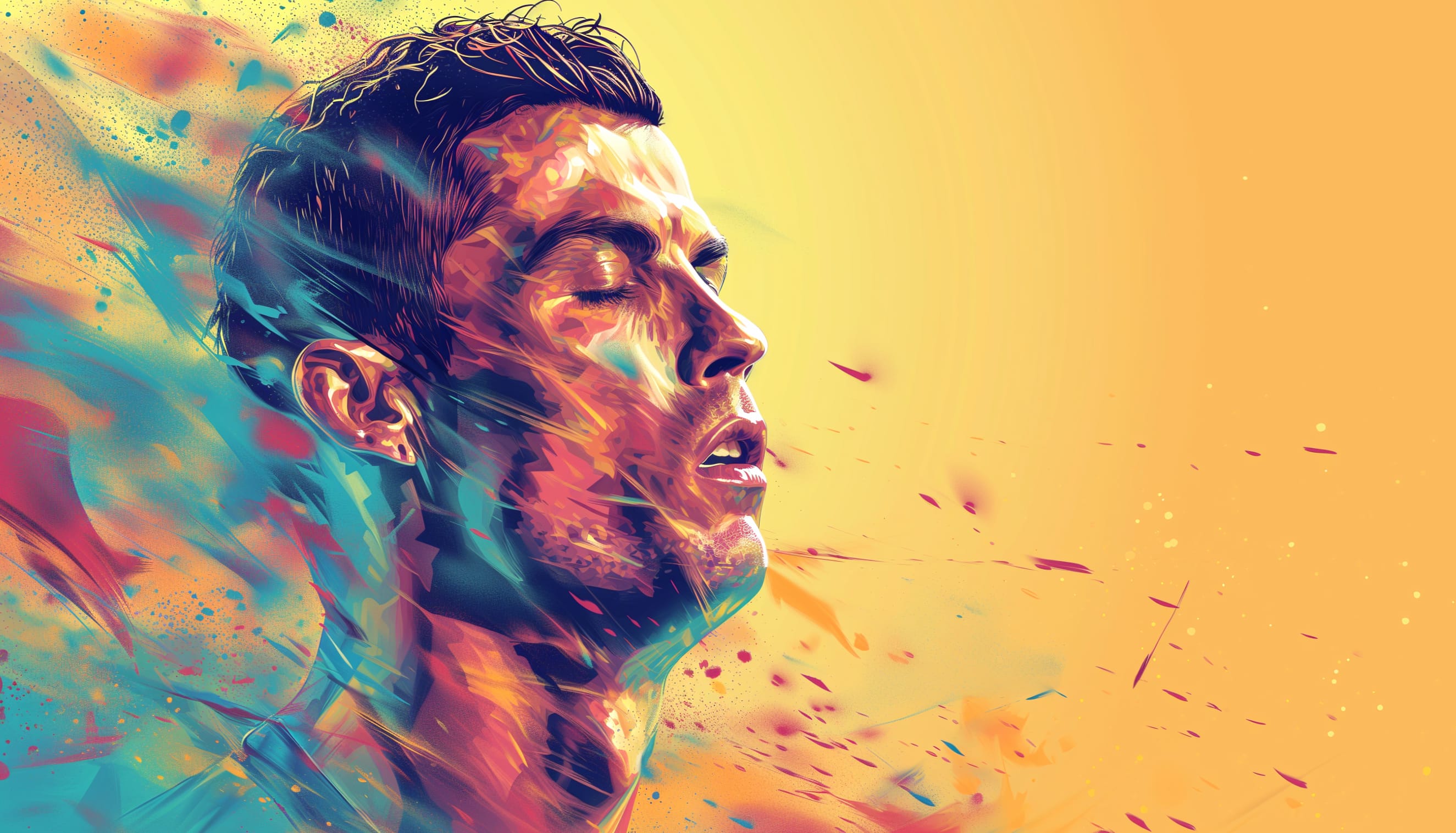 Dynamic Soccer Star - Sports Action Art at 1600 x 1200 size wallpapers HD quality