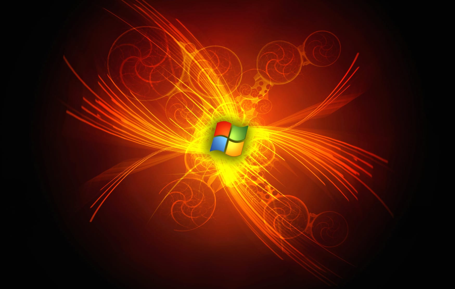 Dynamic Windows 7 with Fiery Technology Flair wallpapers HD quality