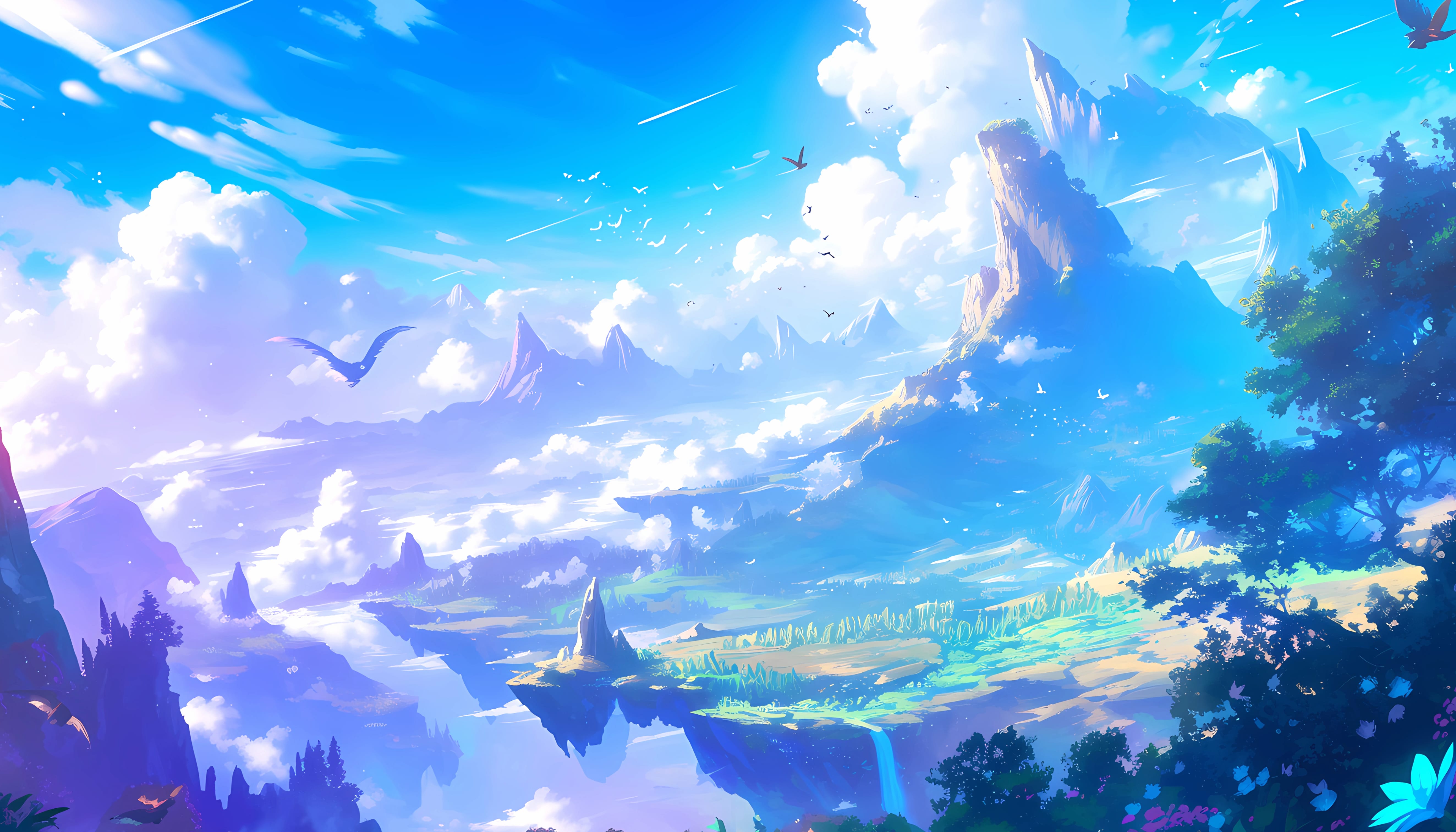 Enchanted Anime Fantasy Landscape at 1920 x 1080 HD size wallpapers HD quality