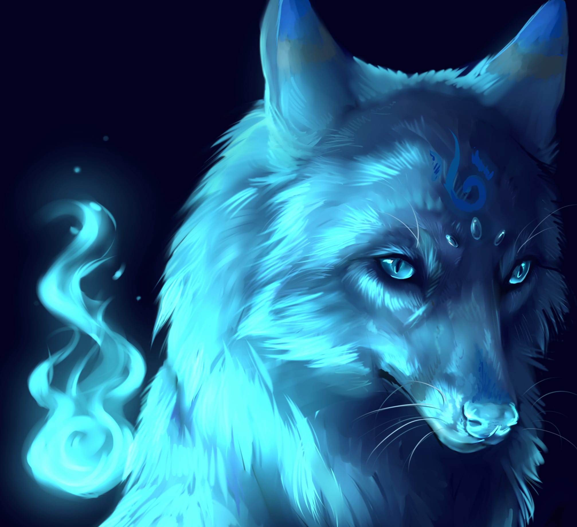 Enchanted Blue Wolf wallpapers HD quality