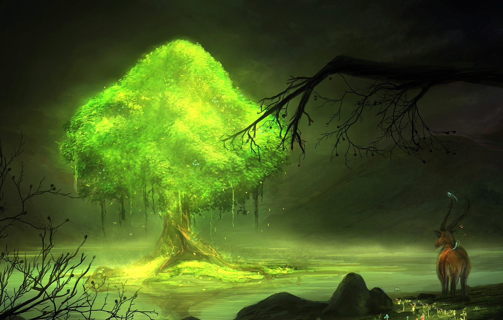 Enchanted Forest Glow - Fantasy wallpapers HD quality