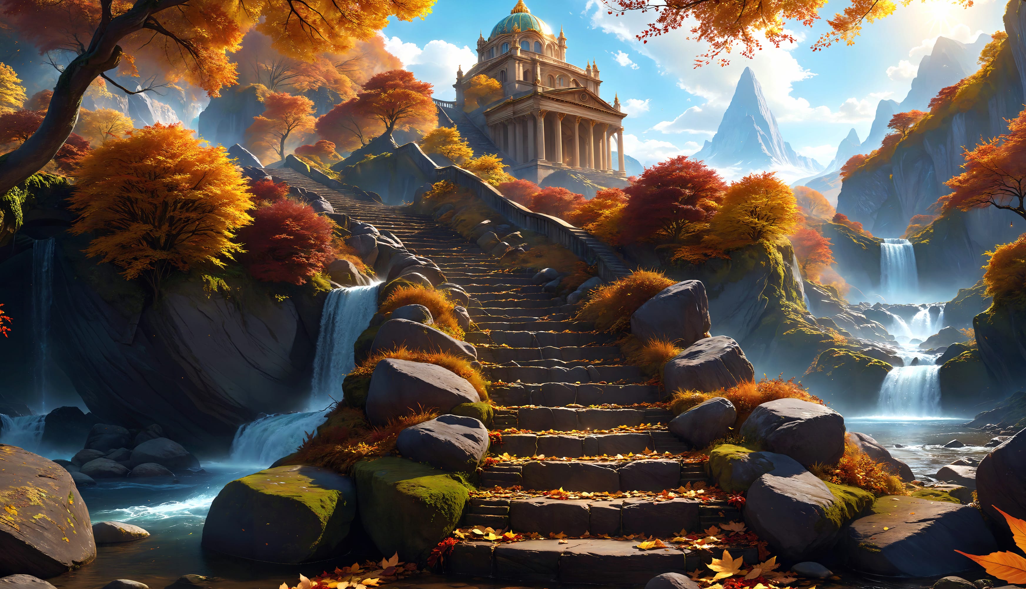 Enchanted Mansion Path - HD Fantasy Wallpaper wallpapers HD quality