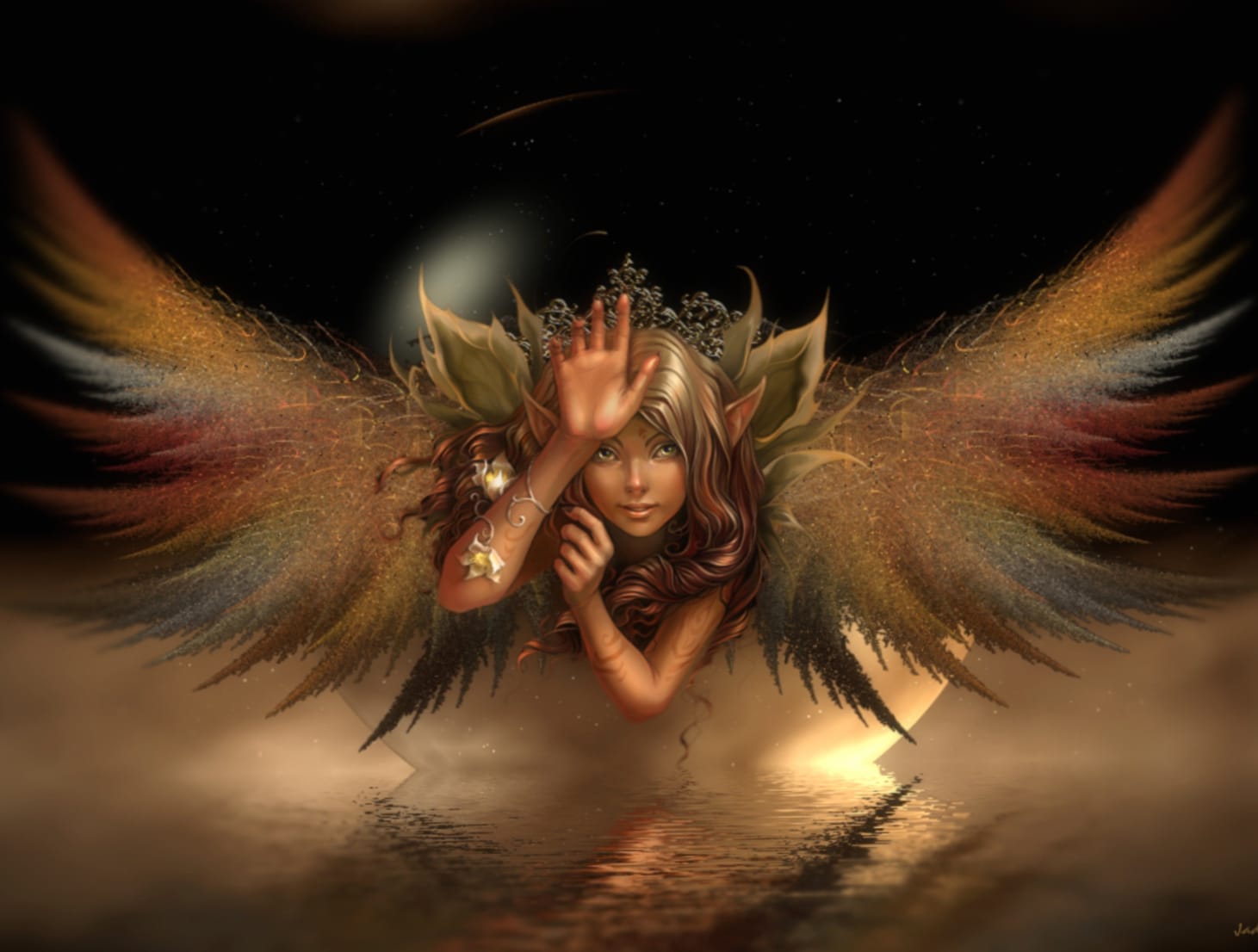 Enchanted Nymph HD Fantasy Fairy Wallpaper at 1920 x 1080 HD size wallpapers HD quality