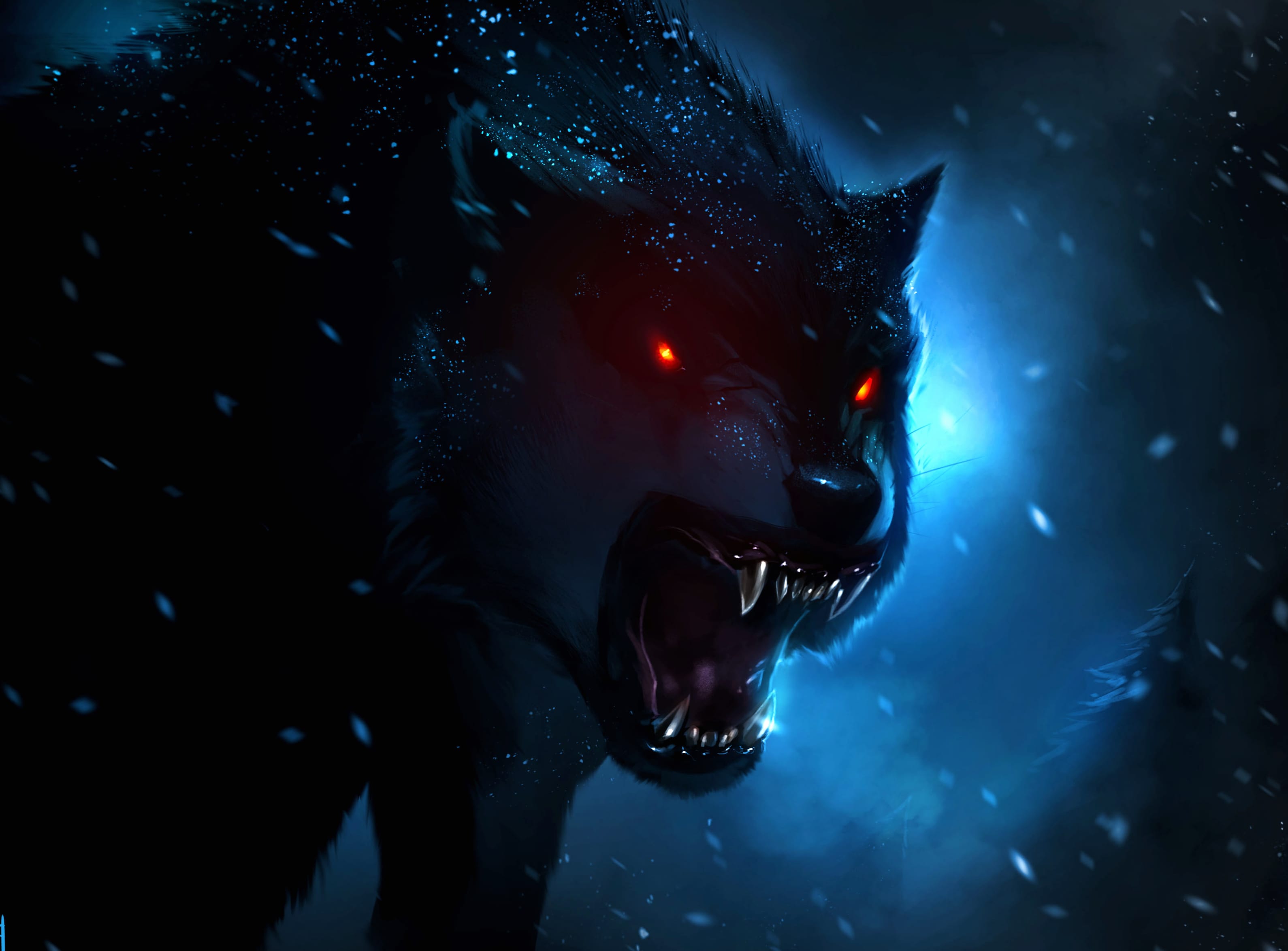 Enchanted Predators Fantasy Wolf at 1680 x 945 HD size wallpapers HD quality