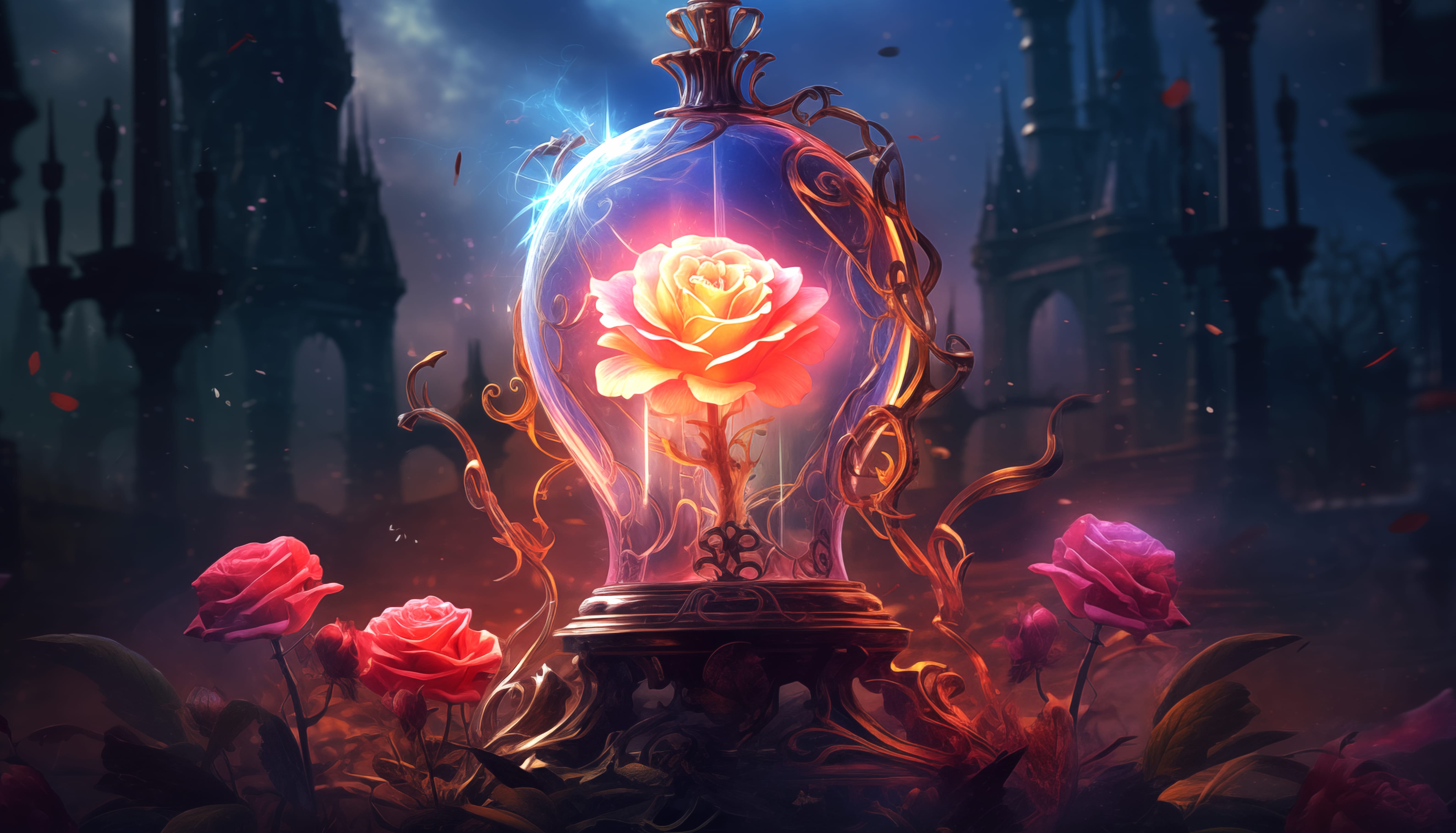 Enchanted Rose Fantasy at 750 x 1334 iPhone 6 size wallpapers HD quality