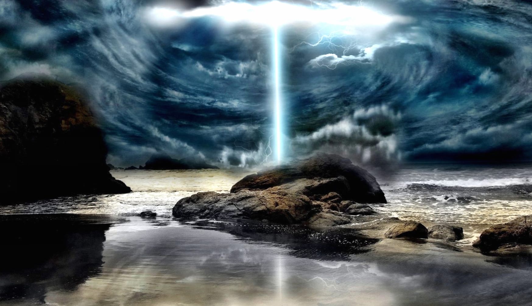 Enchanted Storm - HD Manipulated Wallpaper at 320 x 480 iPhone size wallpapers HD quality