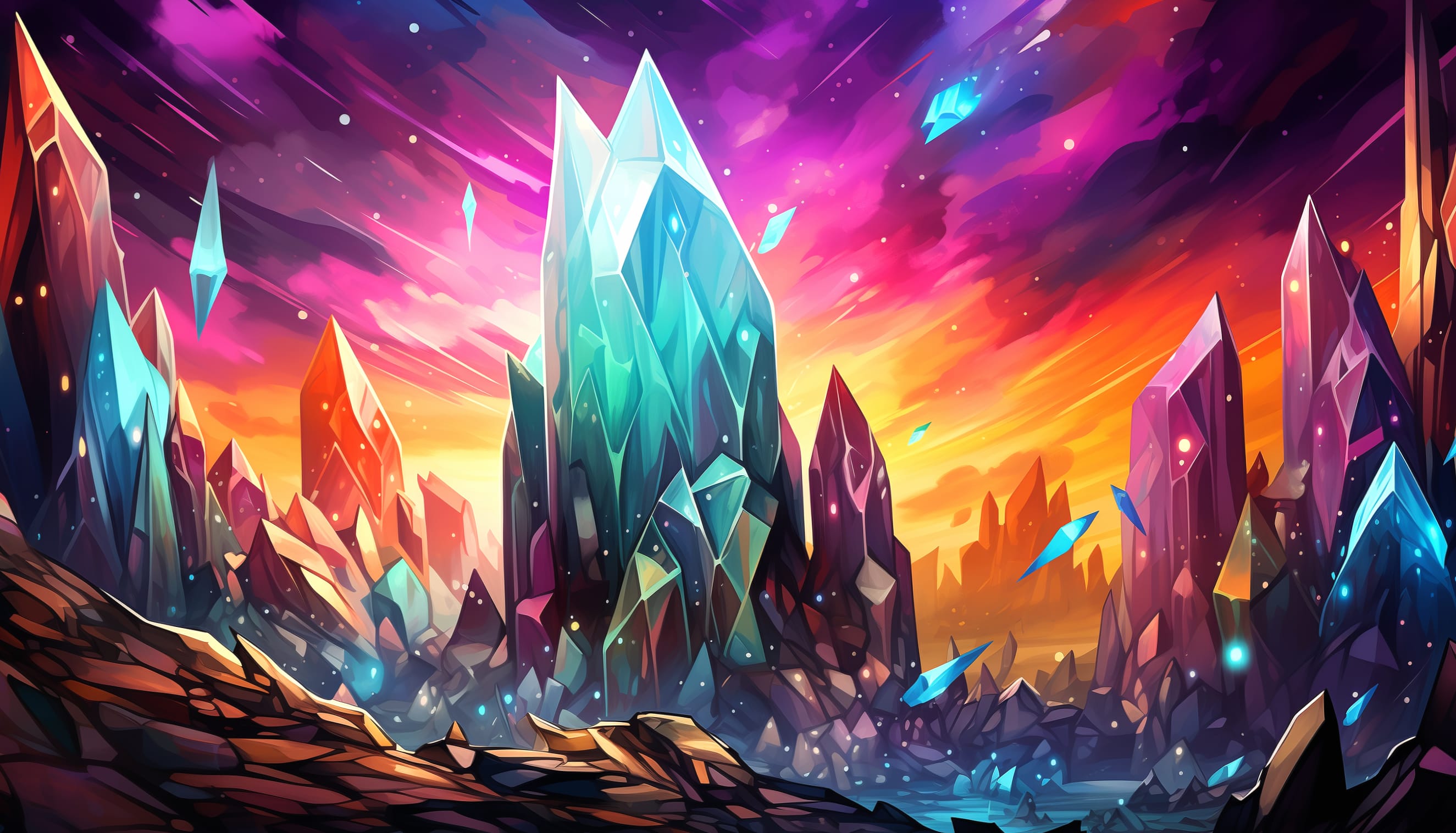 Enchanting Crystal Landscape at 1536 x 864 HD size wallpapers HD quality