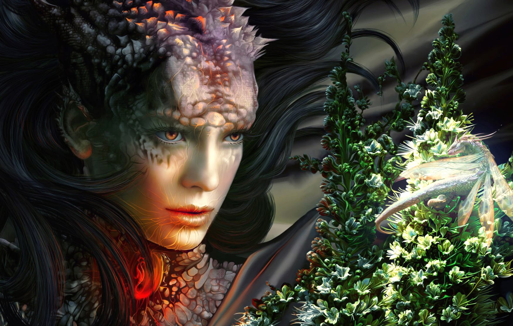 Enchanting Dragon Woman - Fantasy wallpapers HD quality