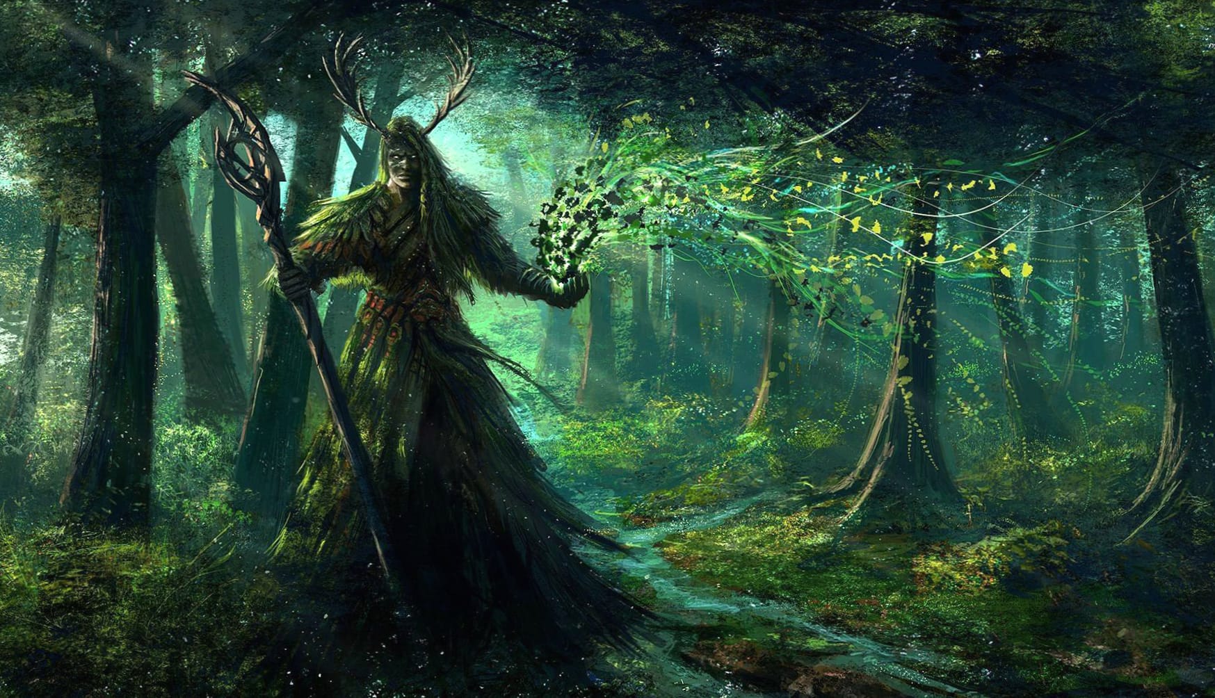 Enchanting Druid A Fantasy wallpapers HD quality