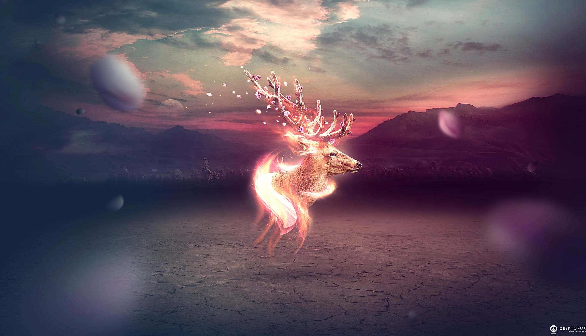 Enchanting Fantasy Deer for Your Imagination at 1024 x 1024 iPad size wallpapers HD quality