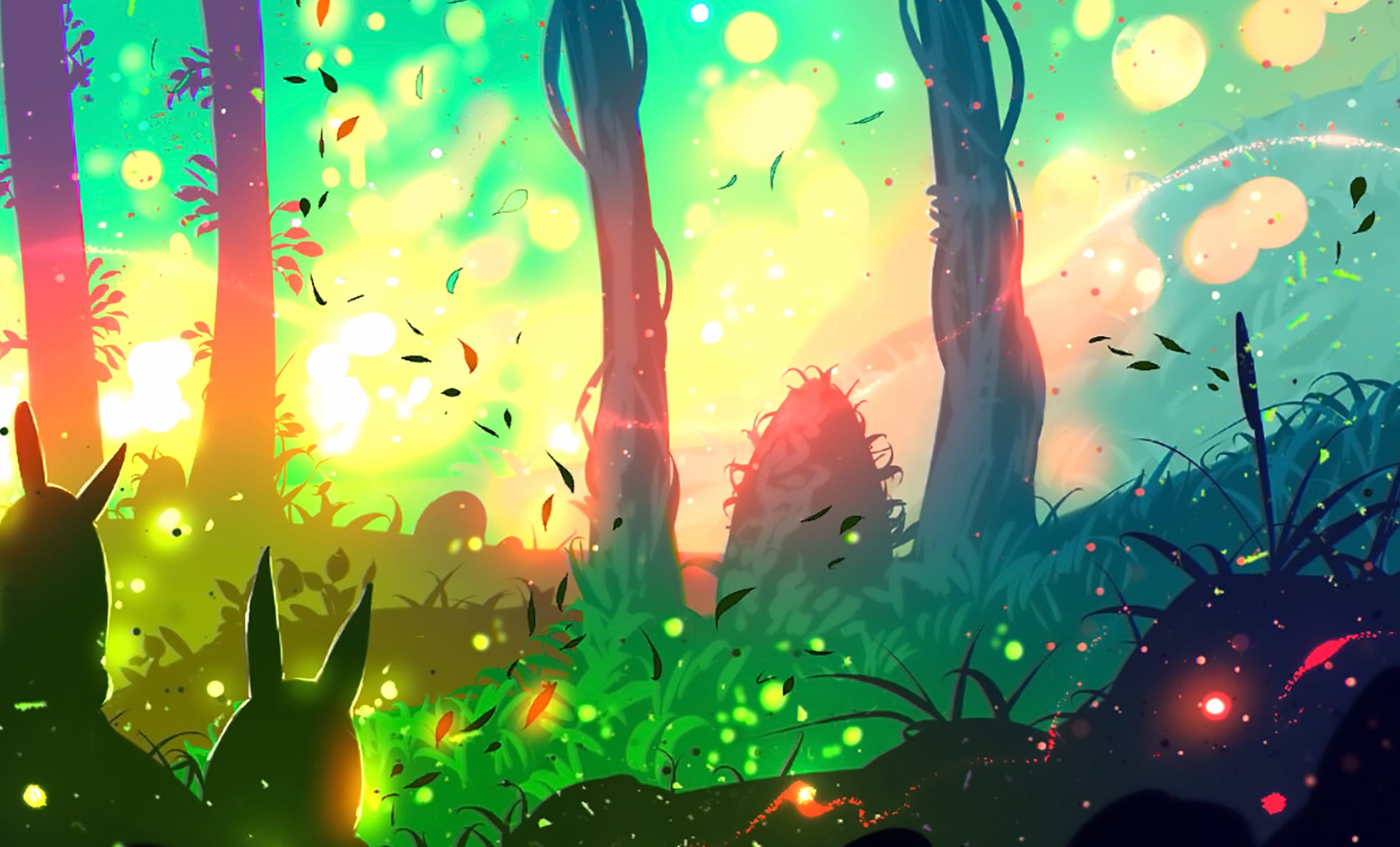 Enchanting Forest Sunset - wallpapers HD quality