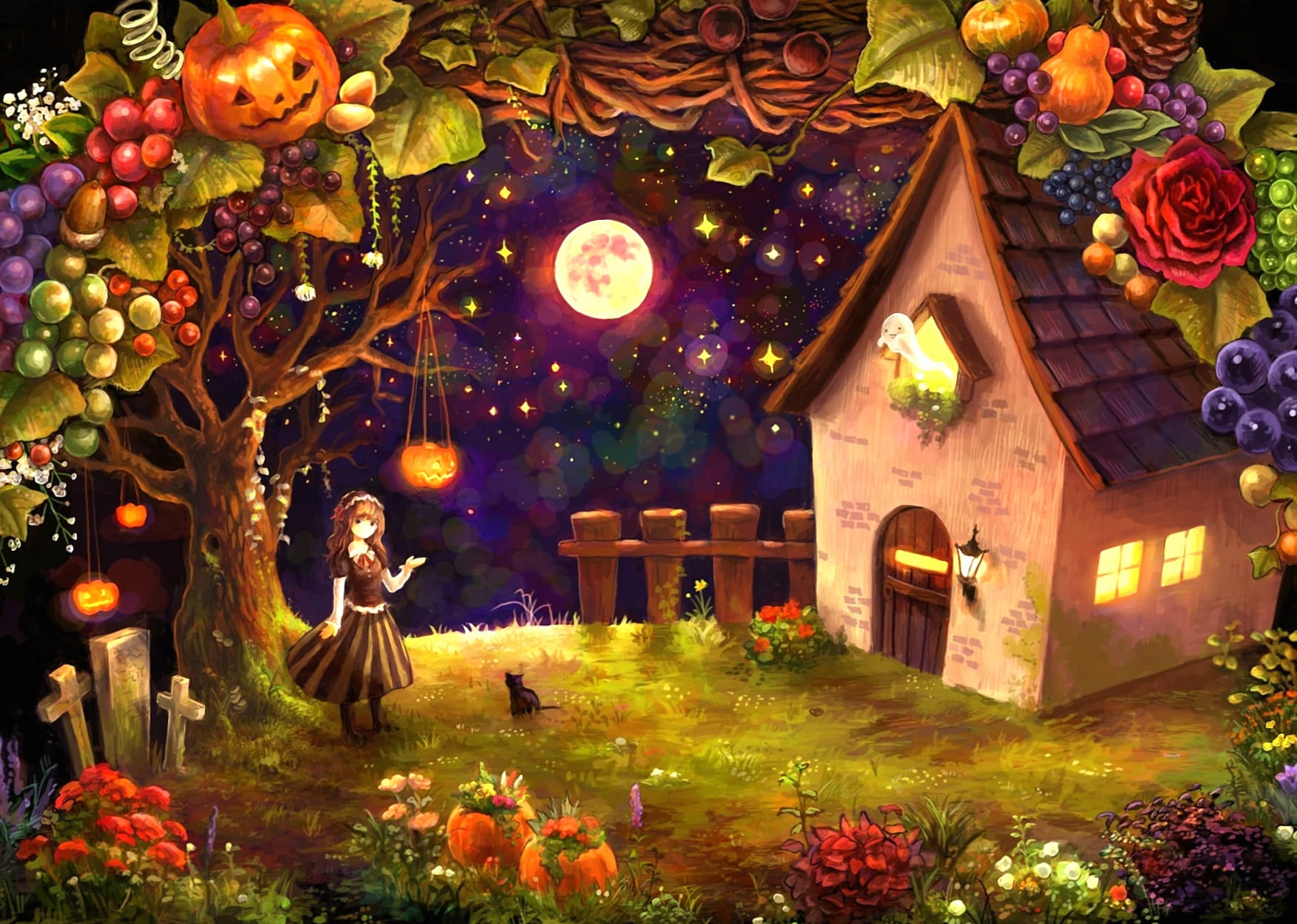 Enchanting Halloween Night - at 1600 x 1200 size wallpapers HD quality