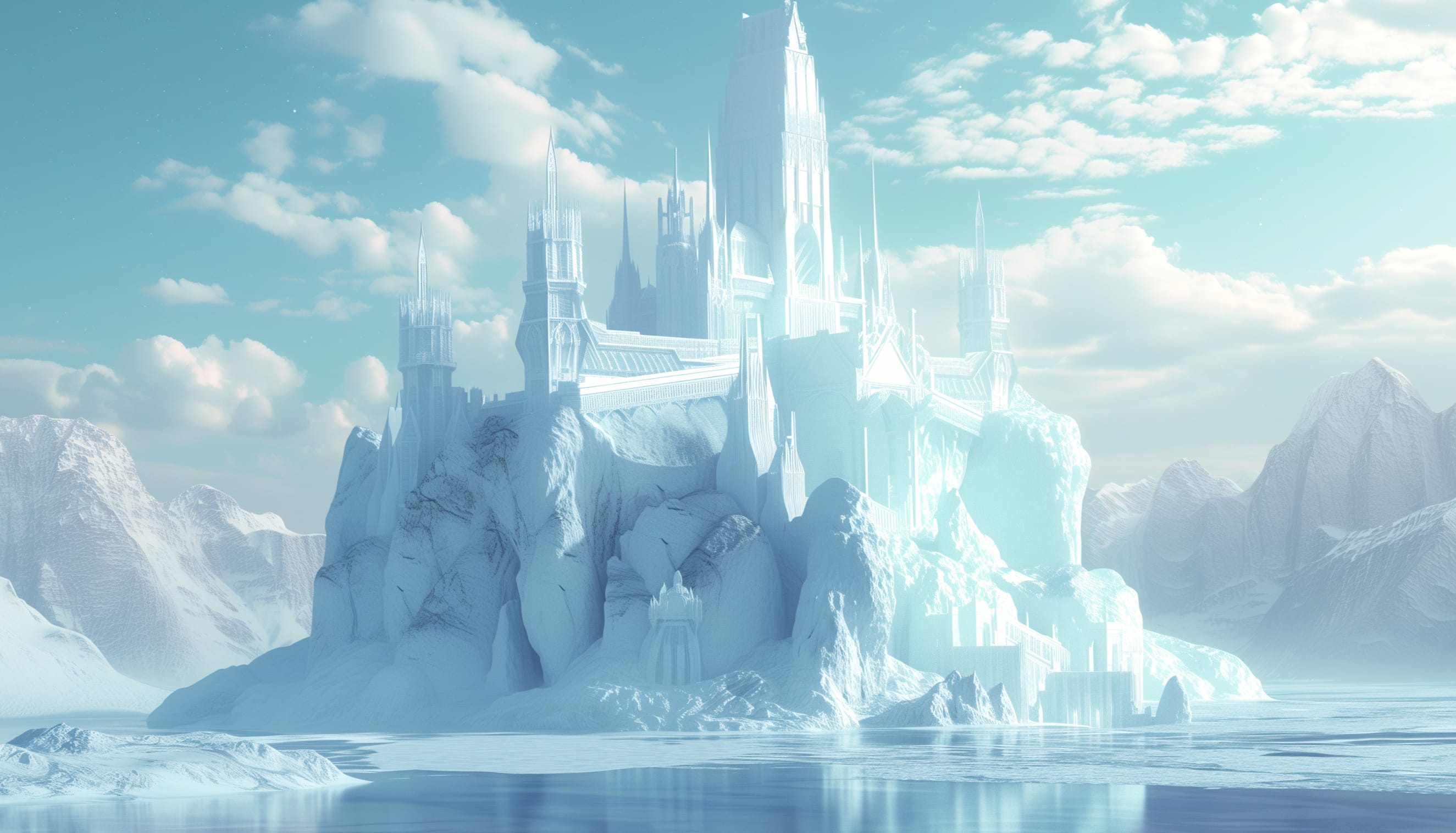 Enchanting Ice Fantasy Castle wallpapers HD quality