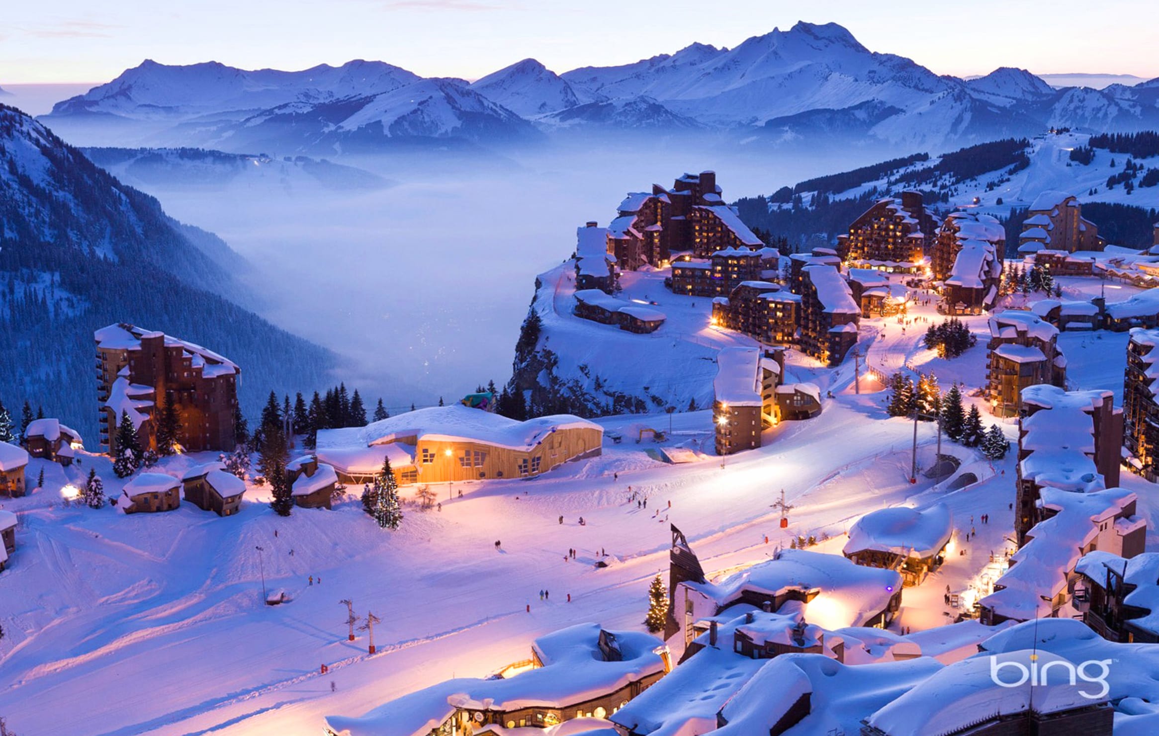 Enchanting Winter Village A Stunning of Snowy Serenity at 640 x 960 iPhone 4 size wallpapers HD quality