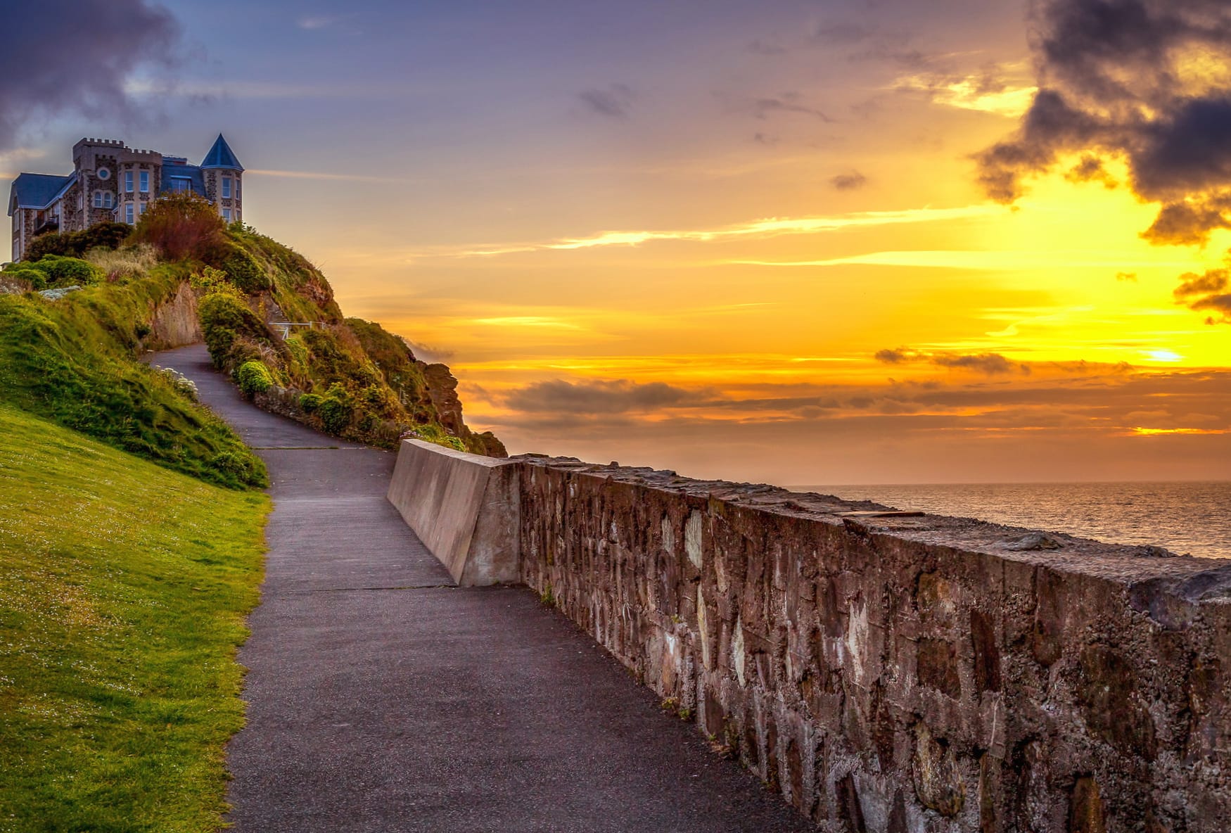 England Castle Stone Photography Sunset wallpapers HD quality