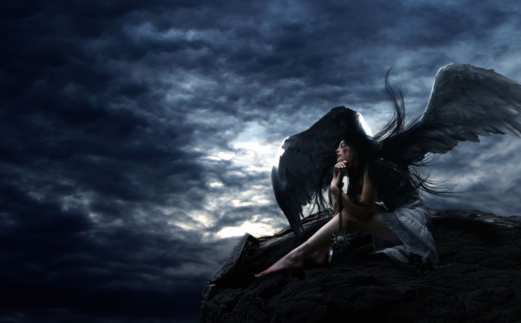 Enigmatic Dark Angel - at 1024 x 768 size wallpapers HD quality