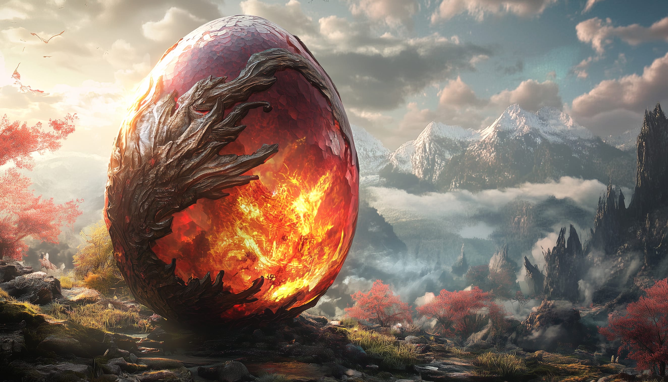 Enigmatic Dragon Egg A Fantasy at 1536 x 864 HD size wallpapers HD quality