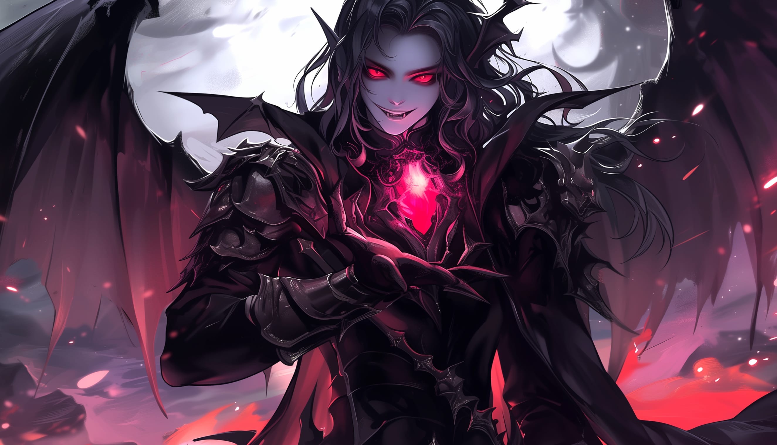 Enigmatic Vampire Fantasy - AI Art at 1920 x 1080 HD size wallpapers HD quality