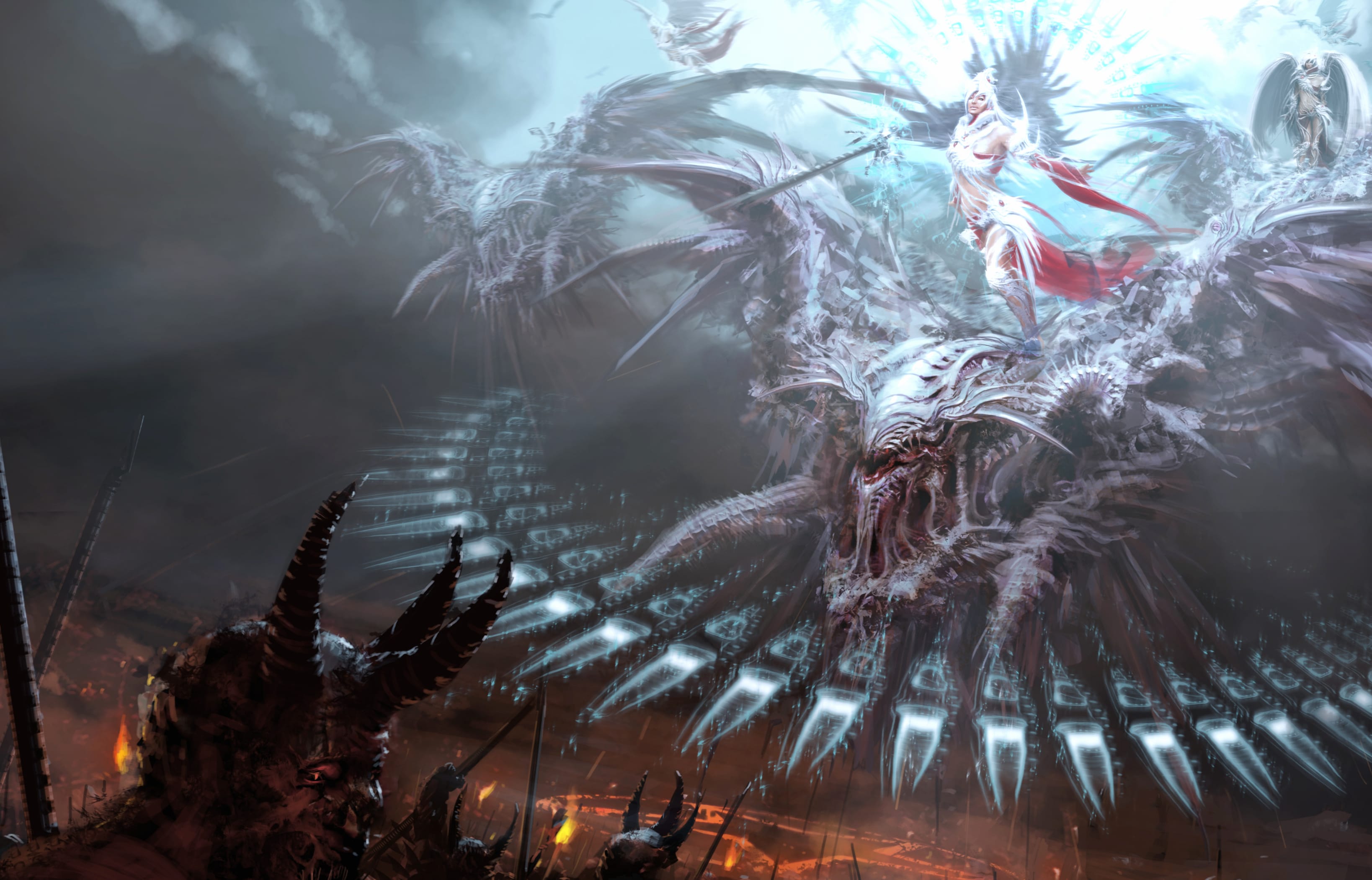 Epic Angel vs. Demon Battle - at 1680 x 945 HD size wallpapers HD quality