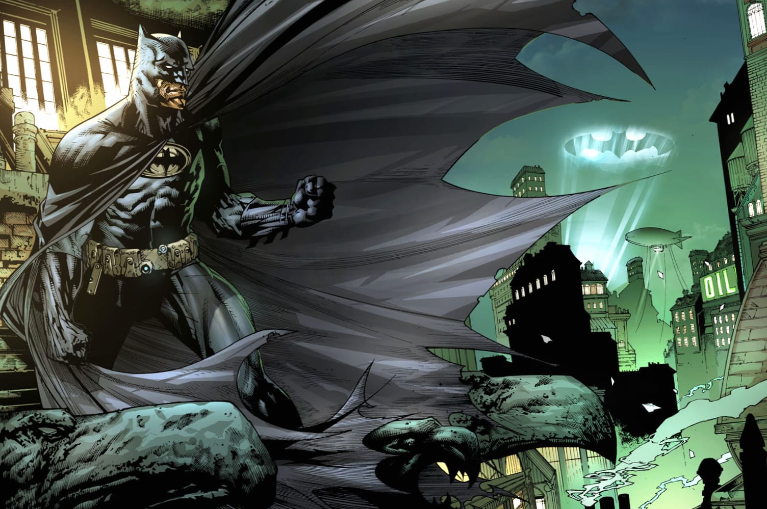 Epic Batman Bat-Signal at 1600 x 1200 size wallpapers HD quality