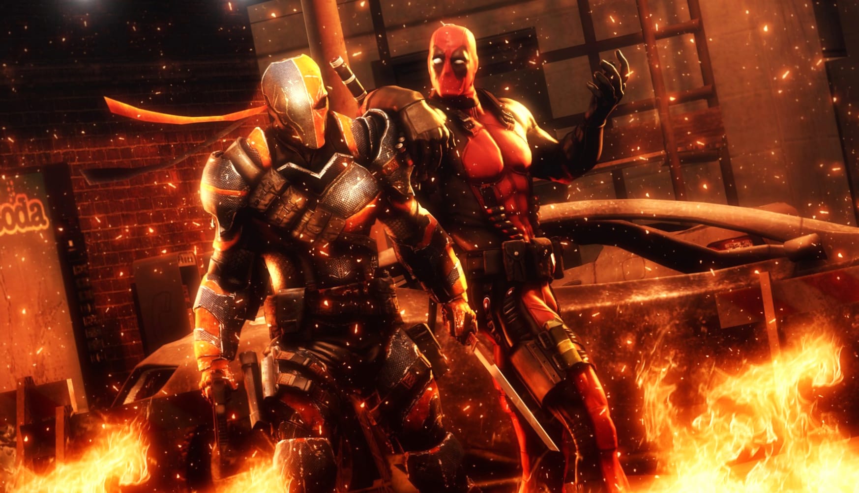 Epic Clash Deadpool vs. Deathstroke - wallpapers HD quality