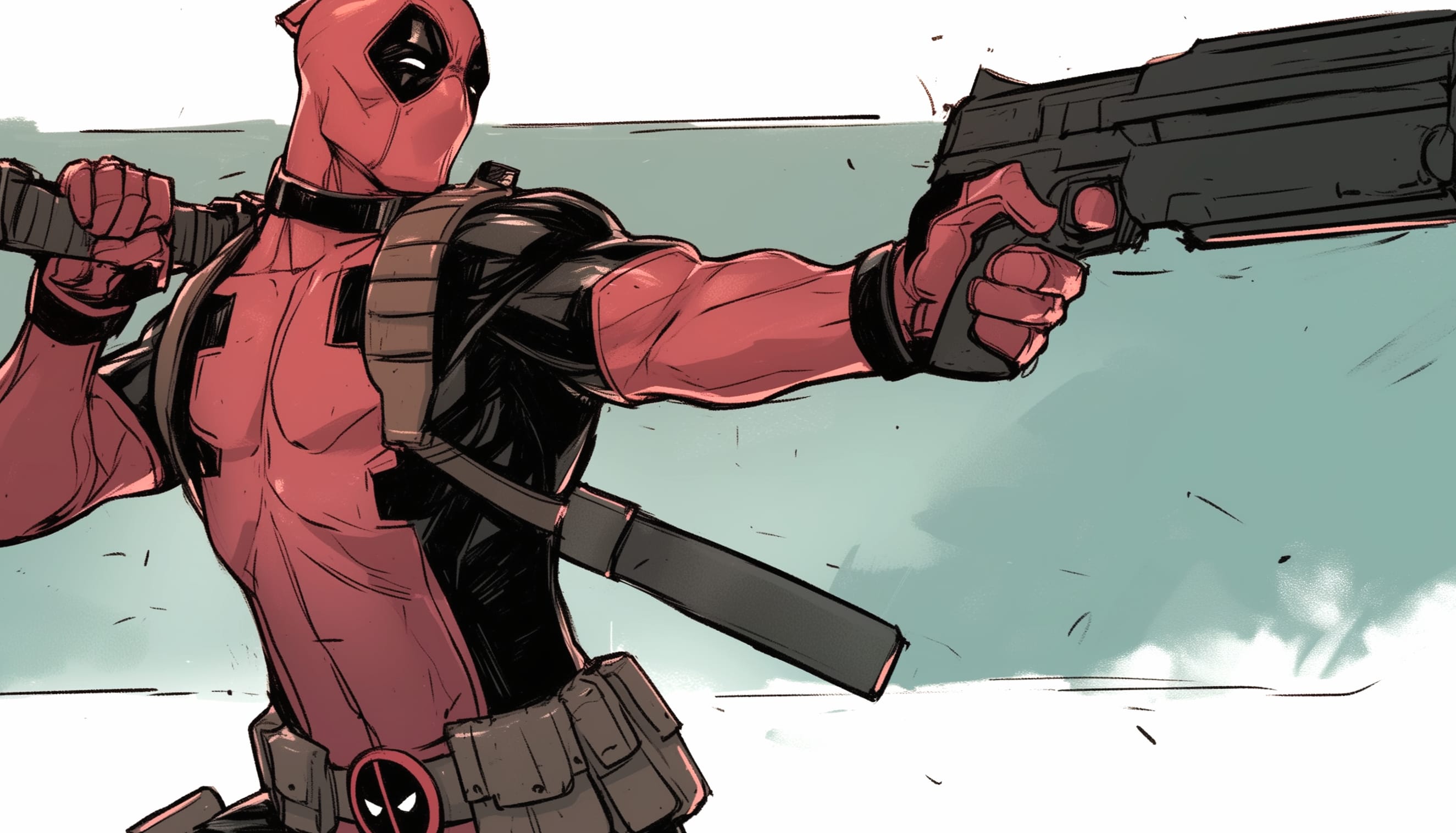 Epic Deadpool Armed and Ready! wallpapers HD quality