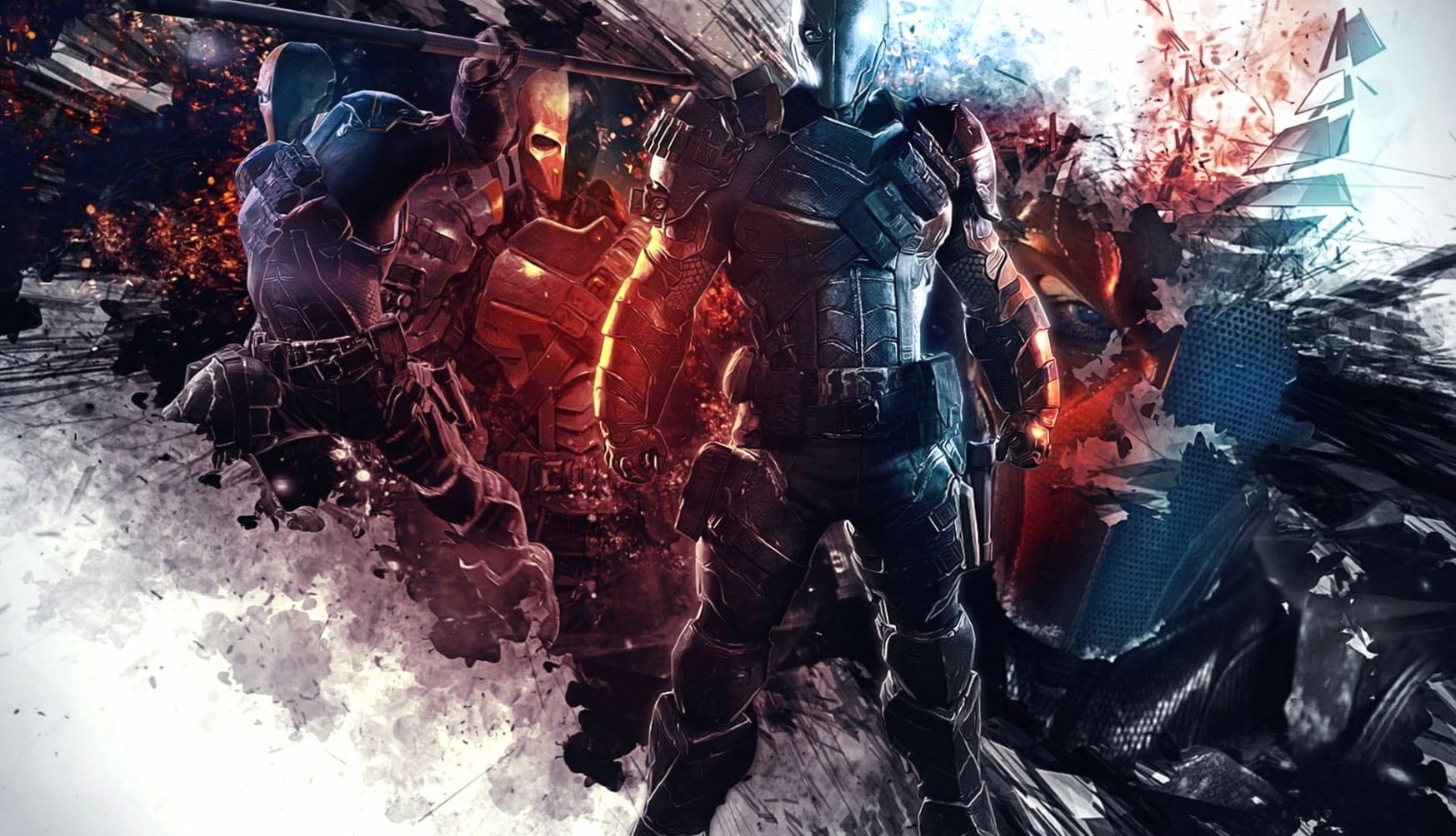 Epic Deathstroke Comic Action Unleashed at 750 x 1334 iPhone 6 size wallpapers HD quality