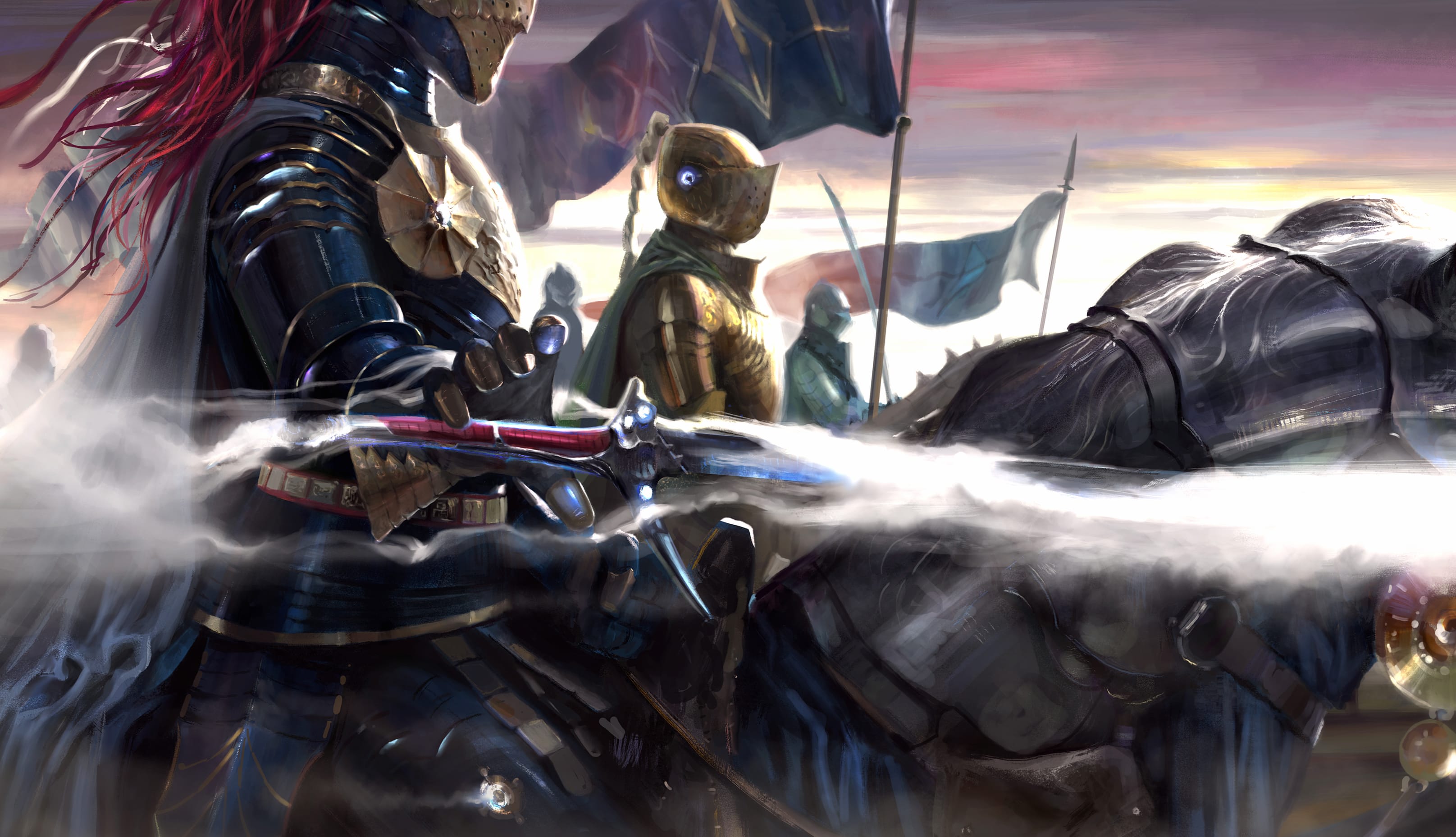 Epic Fantasy Warrior Banner wallpapers HD quality