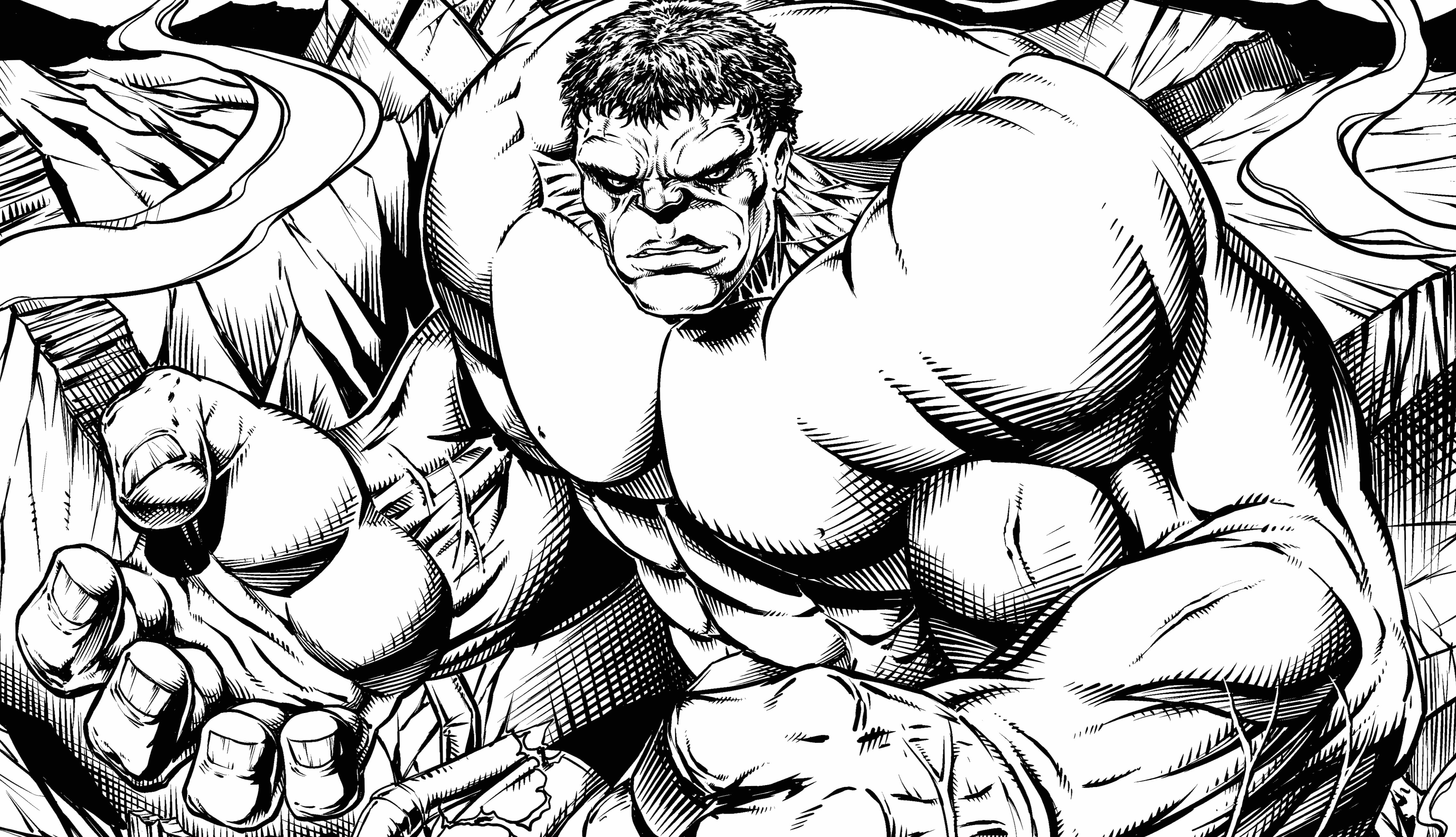 Epic Hulk Comic in Stunning at 2048 x 2048 iPad size wallpapers HD quality