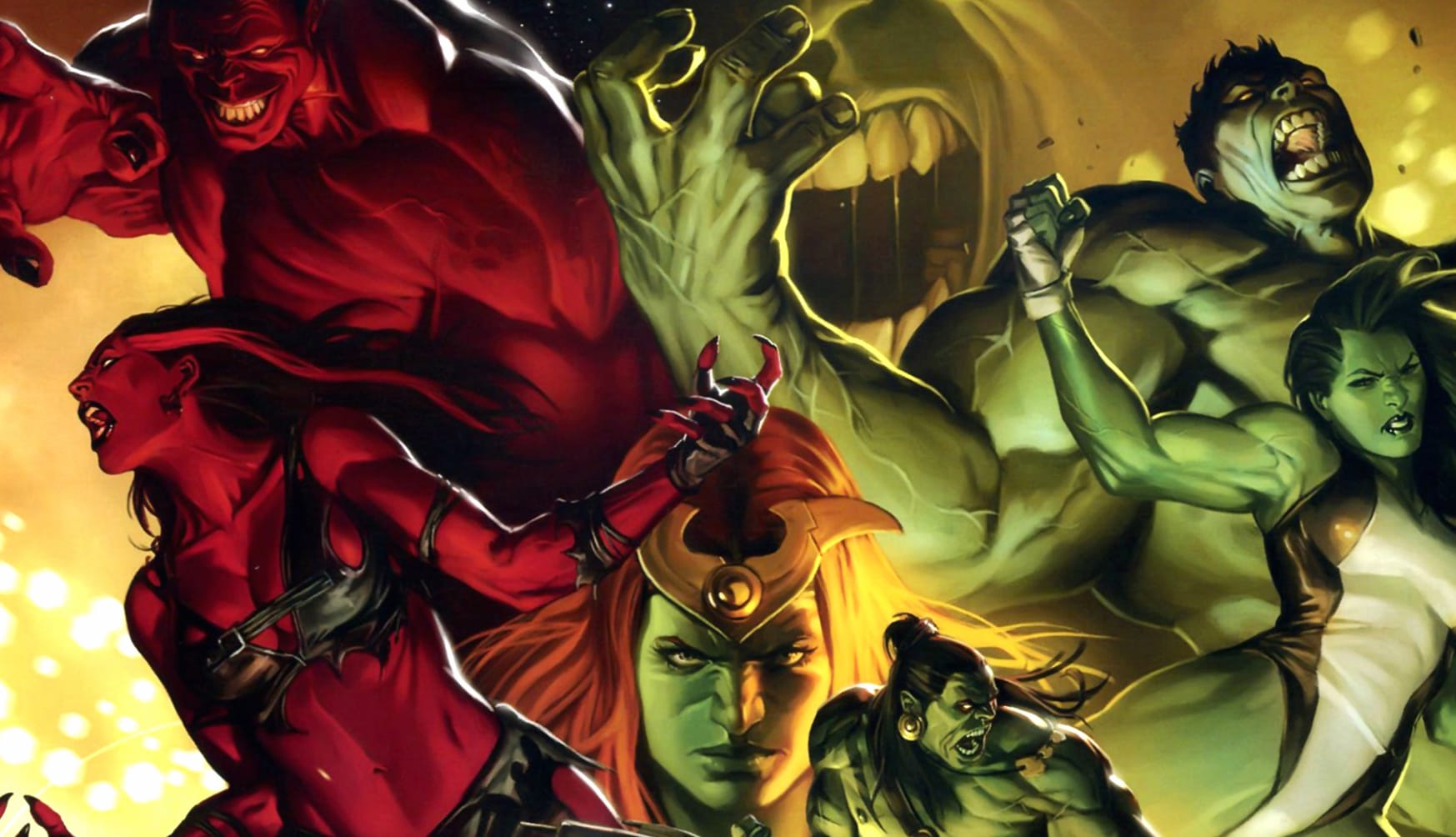 Epic Red She-Hulk – Unleash the Power of Comics at 640 x 960 iPhone 4 size wallpapers HD quality