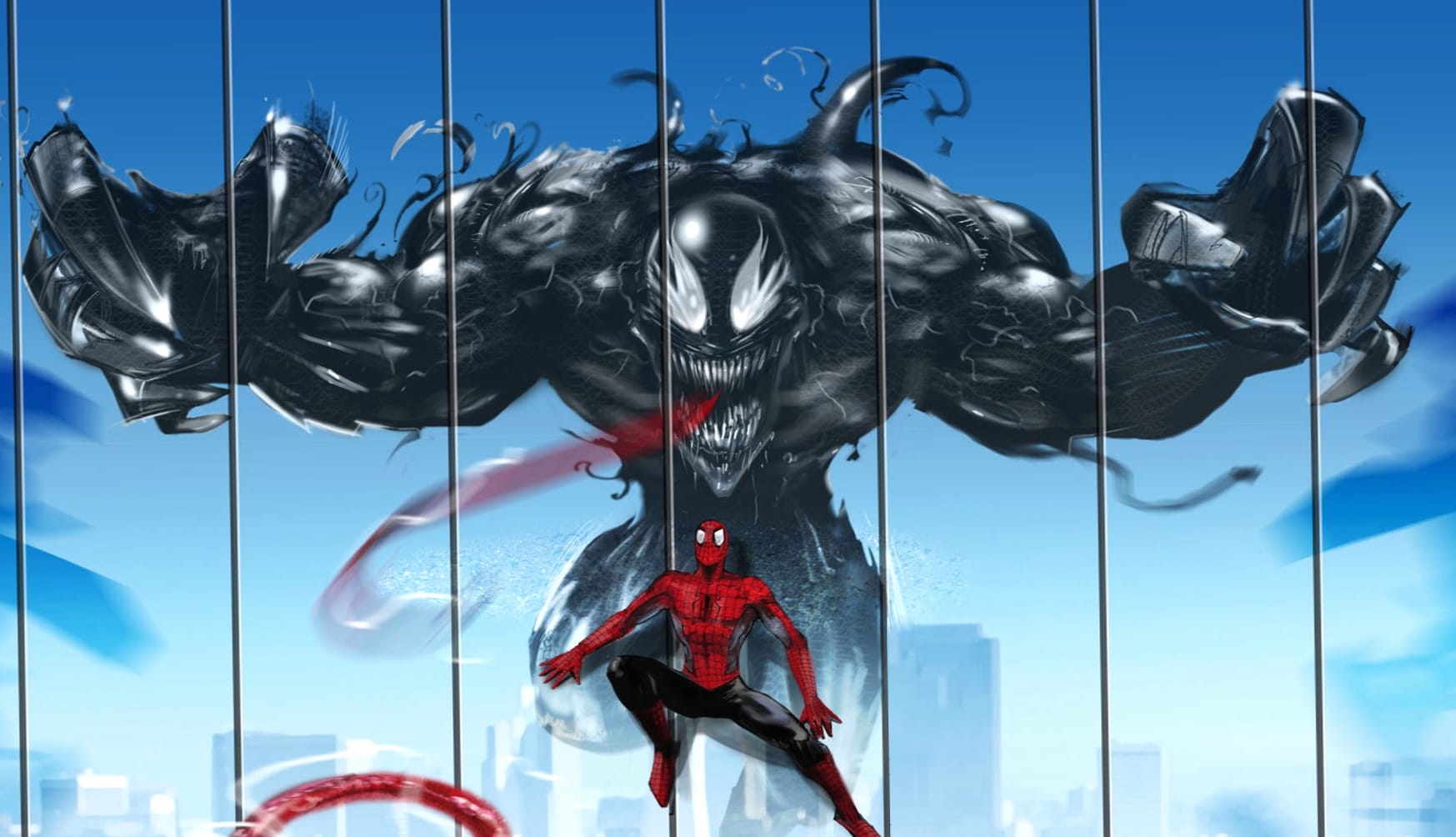 Epic Spider-Man Clash with Venom wallpapers HD quality