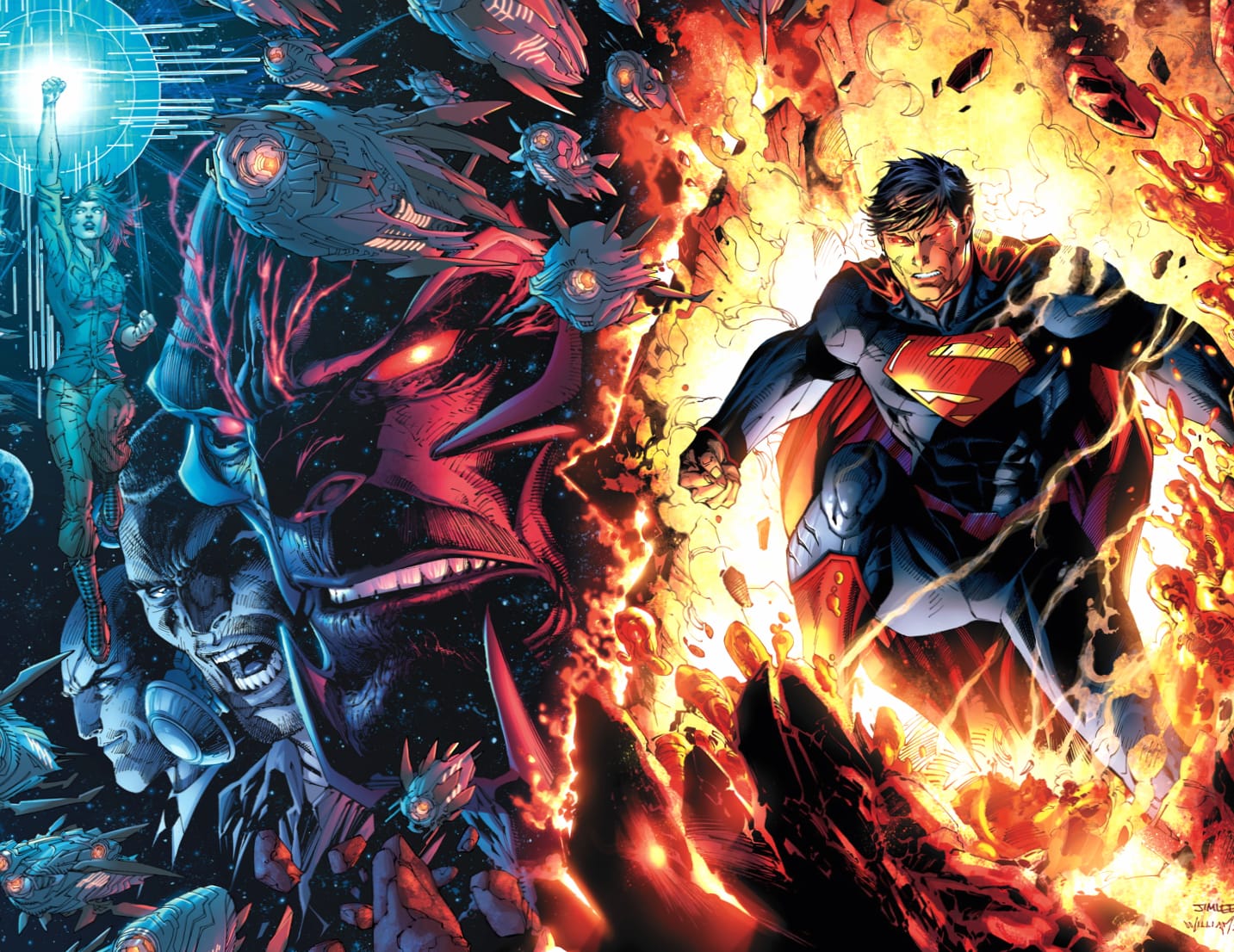 Epic Superman Comic at 320 x 480 iPhone size wallpapers HD quality