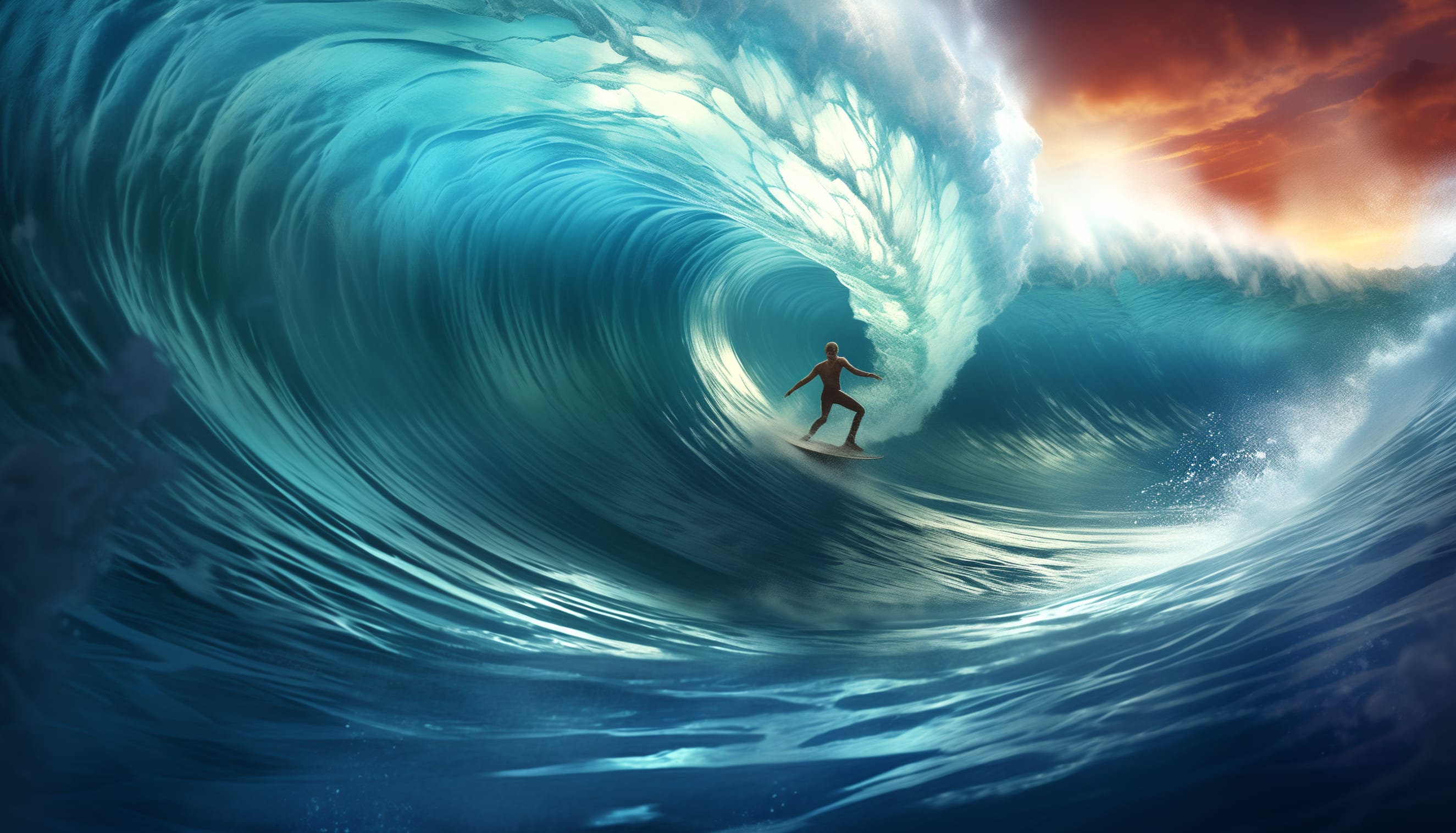 Epic Surfer Ride - HD Surfing Wallpaper at 1366 x 768 HD size wallpapers HD quality