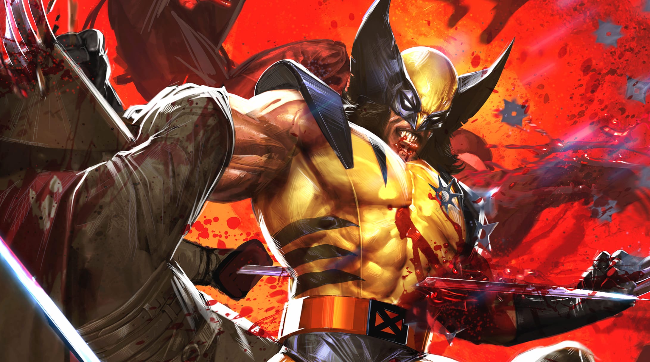 Epic Wolverine - Fierce Comic Action at 320 x 480 iPhone size wallpapers HD quality