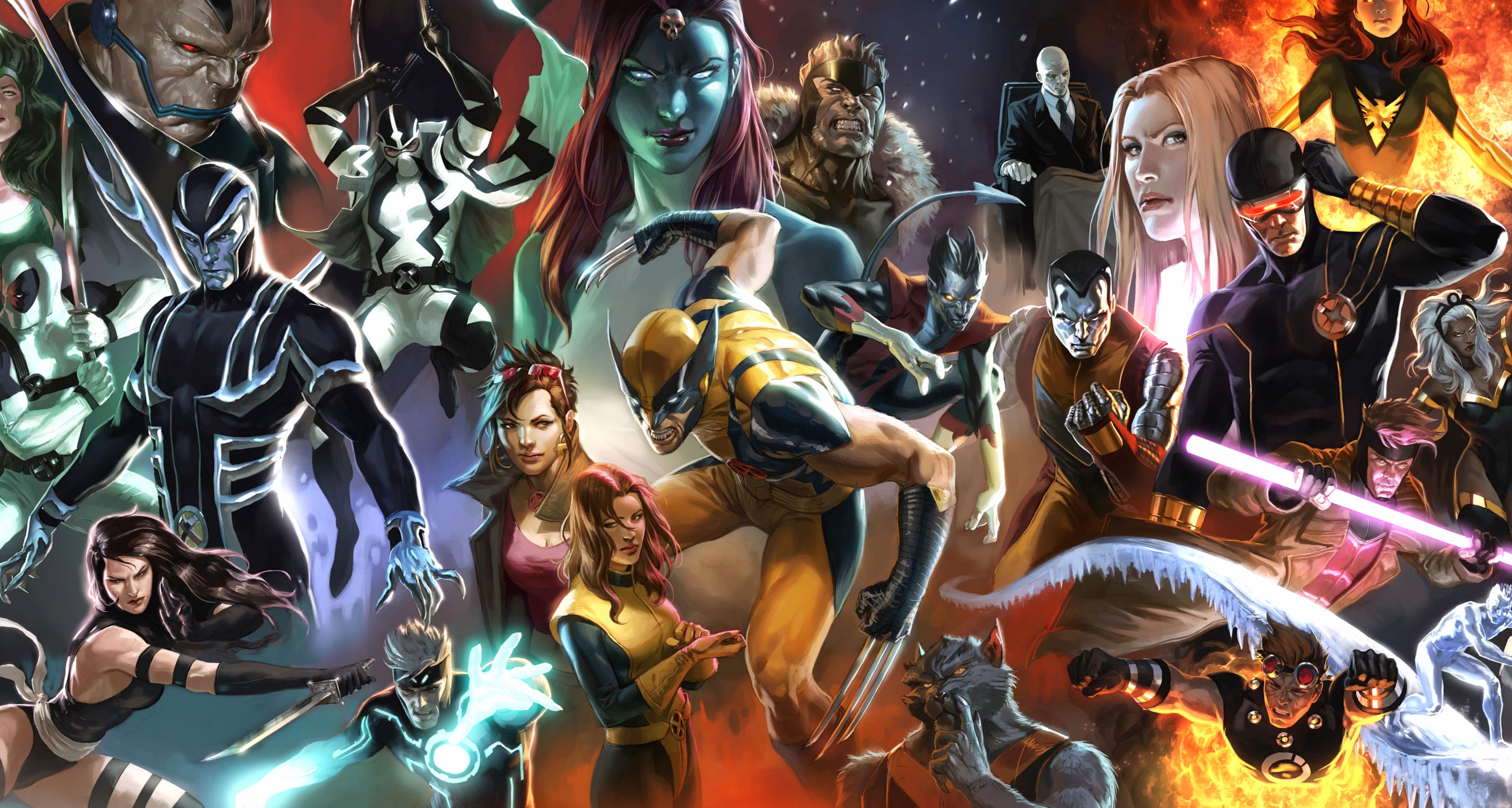 Epic X-Men Comic Heroes Assemble at 1600 x 1200 size wallpapers HD quality