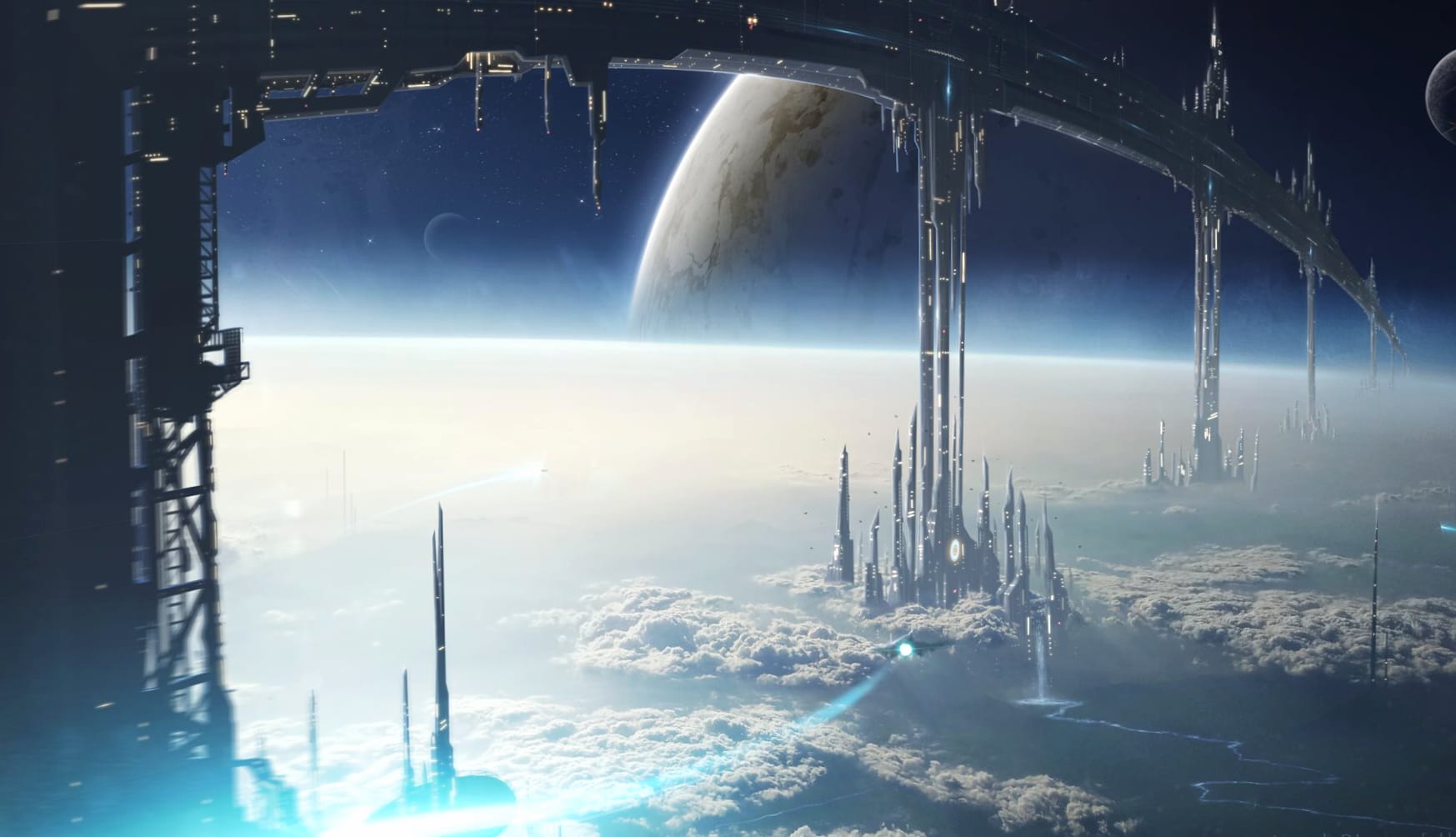 Ethereal Sci-Fi Cityscape wallpapers HD quality