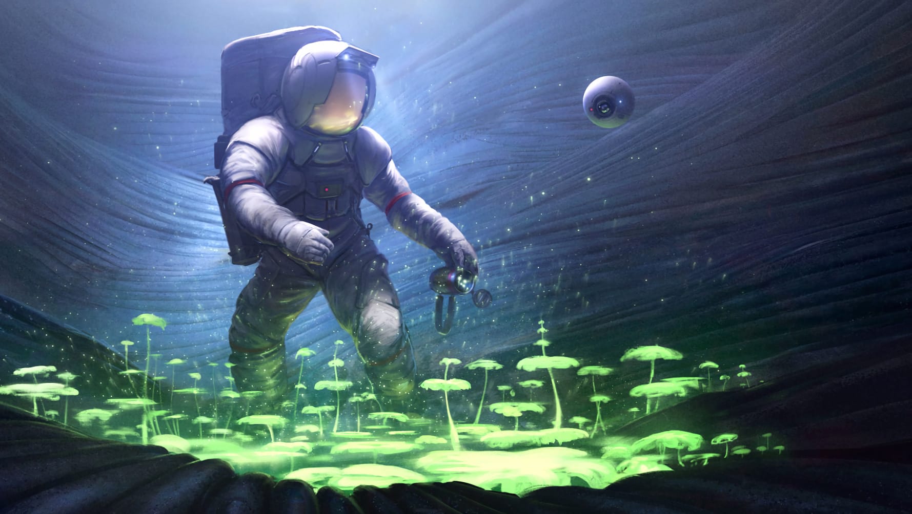 Exploring Alien Worlds Sci-Fi Astronaut wallpapers HD quality